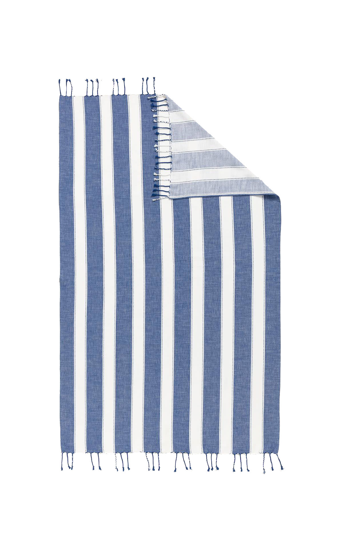 Navy and White Striped Towel Textura