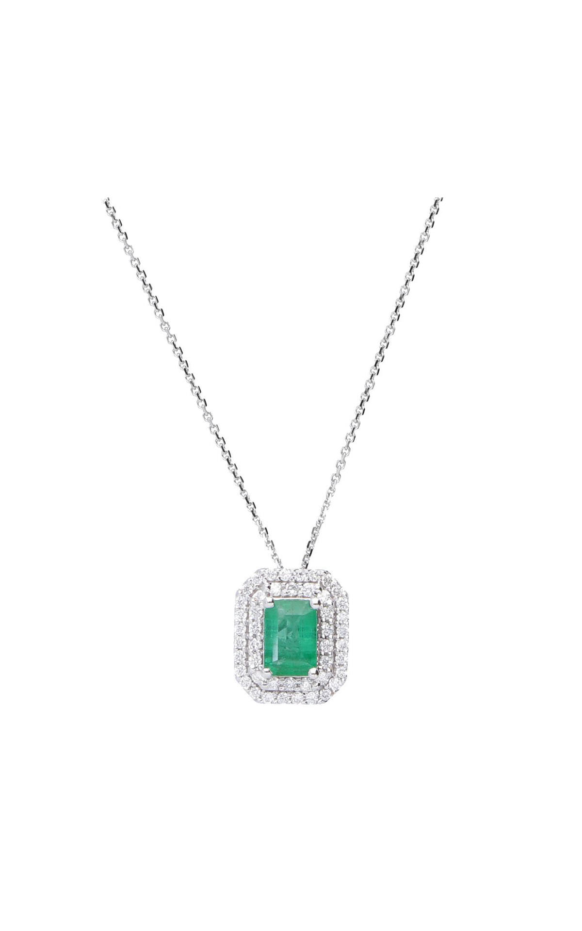 Luxury Zone Diamond and emerald necklace