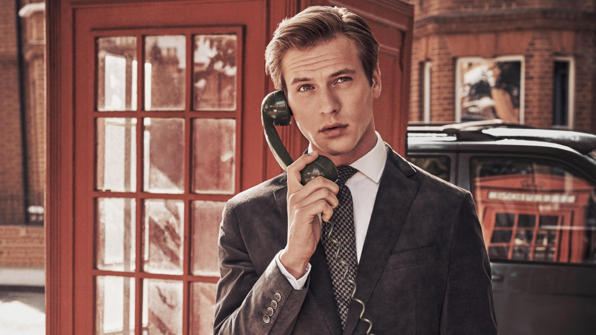 Model in Hackett jacket