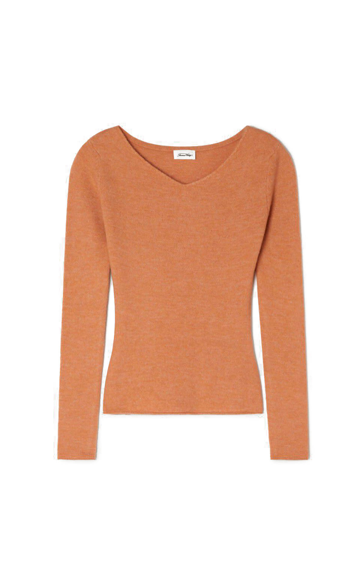 Orange V-neck sweater American Vintage