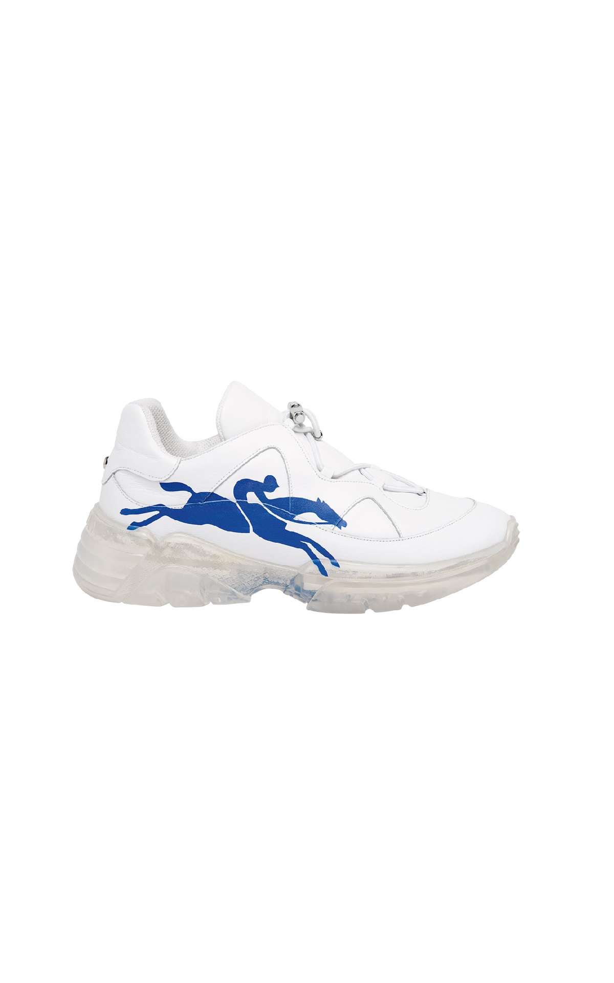White sneakers with blue logo Longchamp
