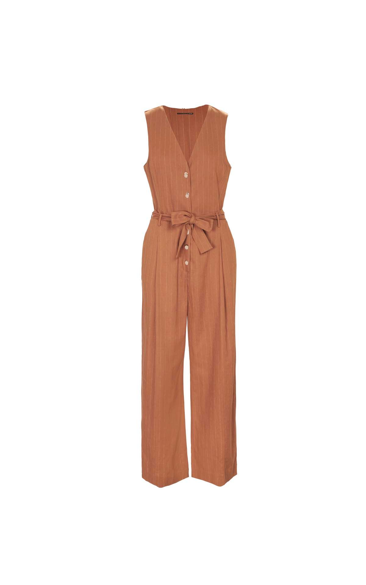 Long brown jumpsuit lola casadekunt outlet barcelona la roca village
