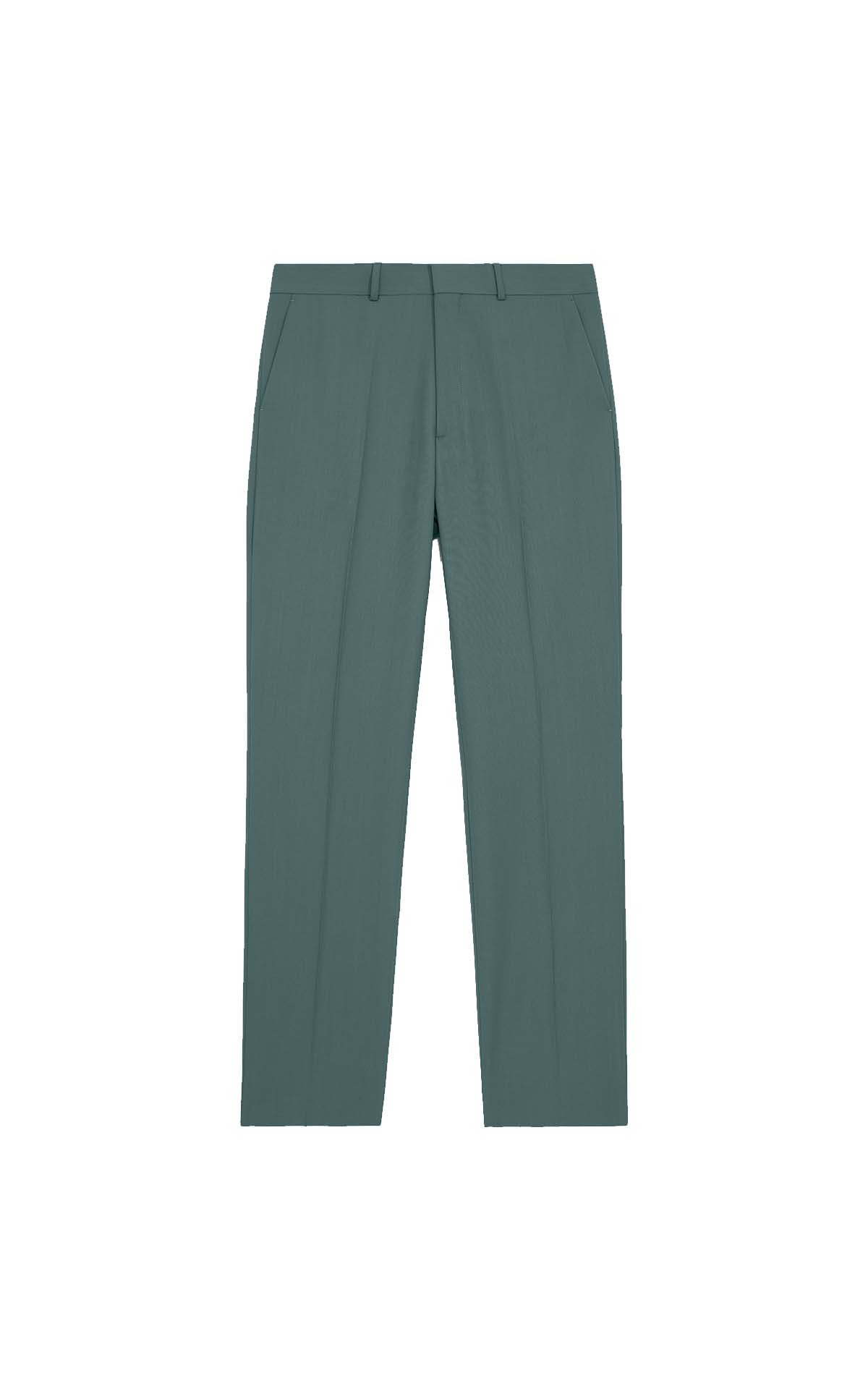 Turquoise blue suit trousers