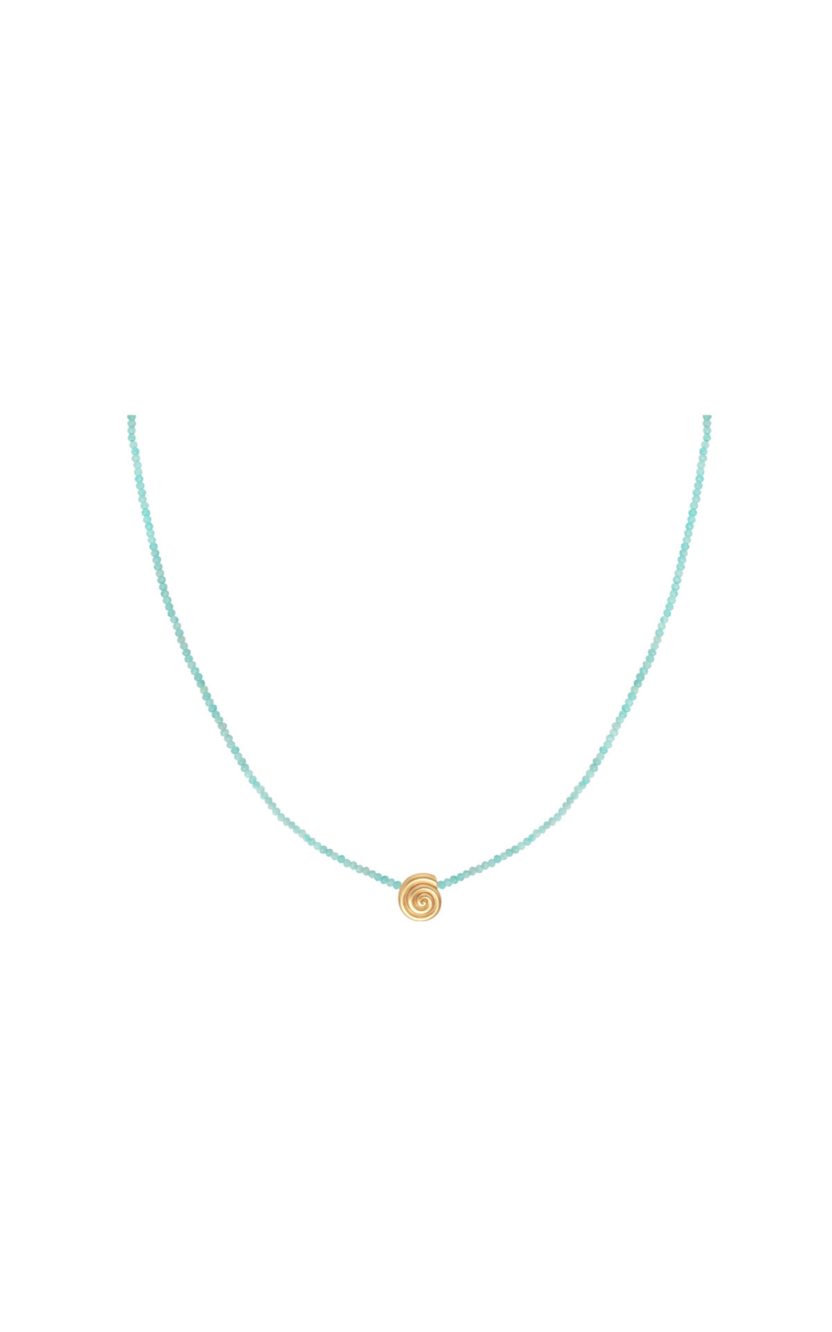 Astrid & Miyu Amazonite shell pendant necklace from Bicester Village