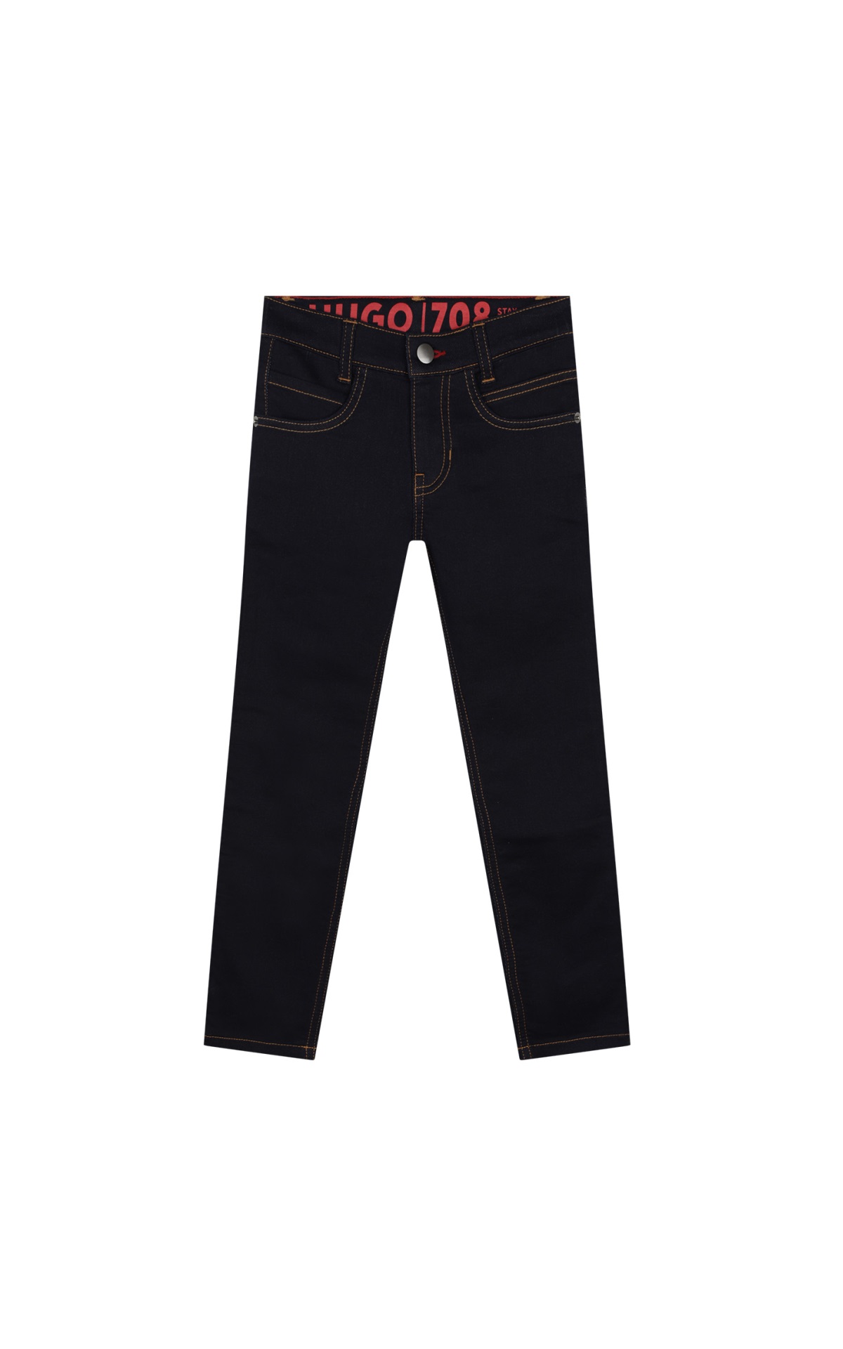 Boy's black denim pants BOSS outlet madrid las rozas village