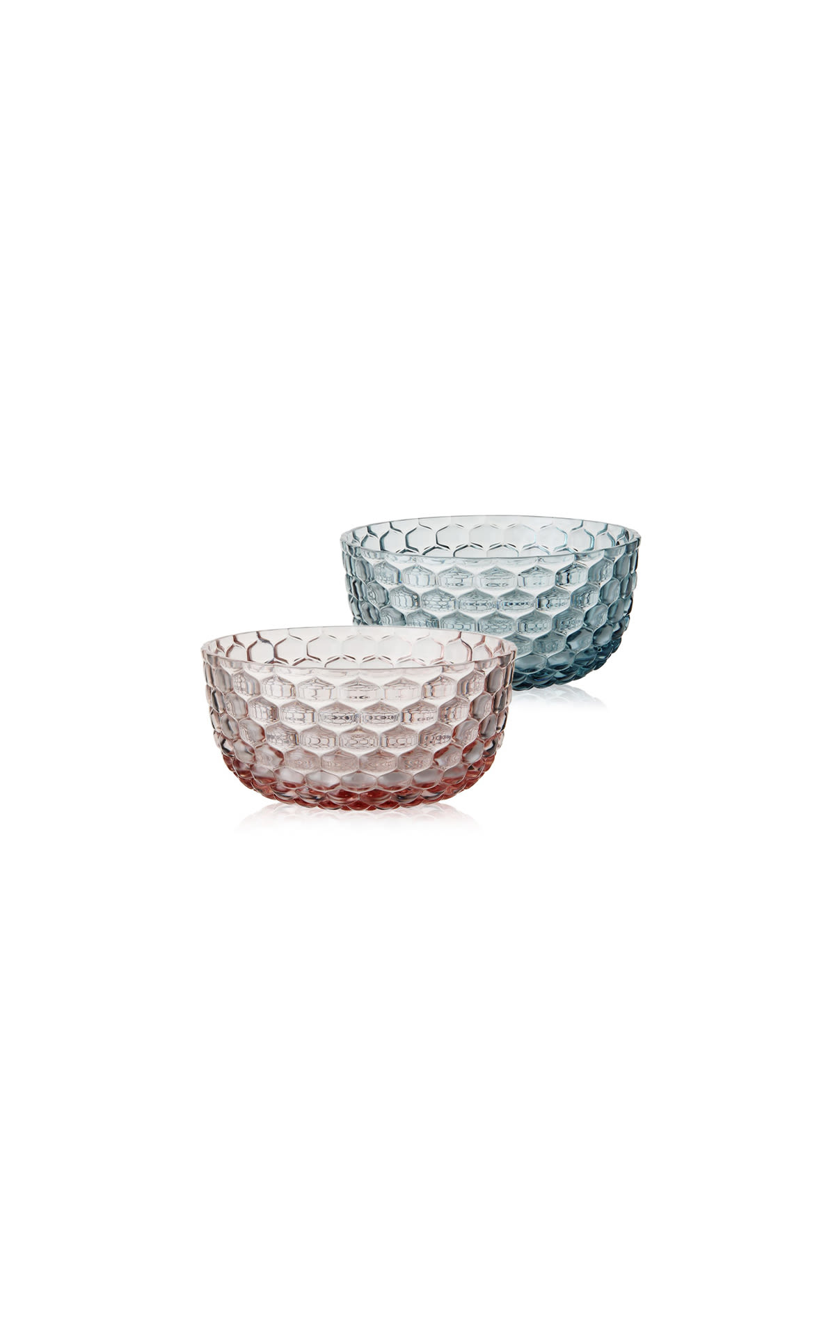 Kartell set of 2 blue and pink bowls