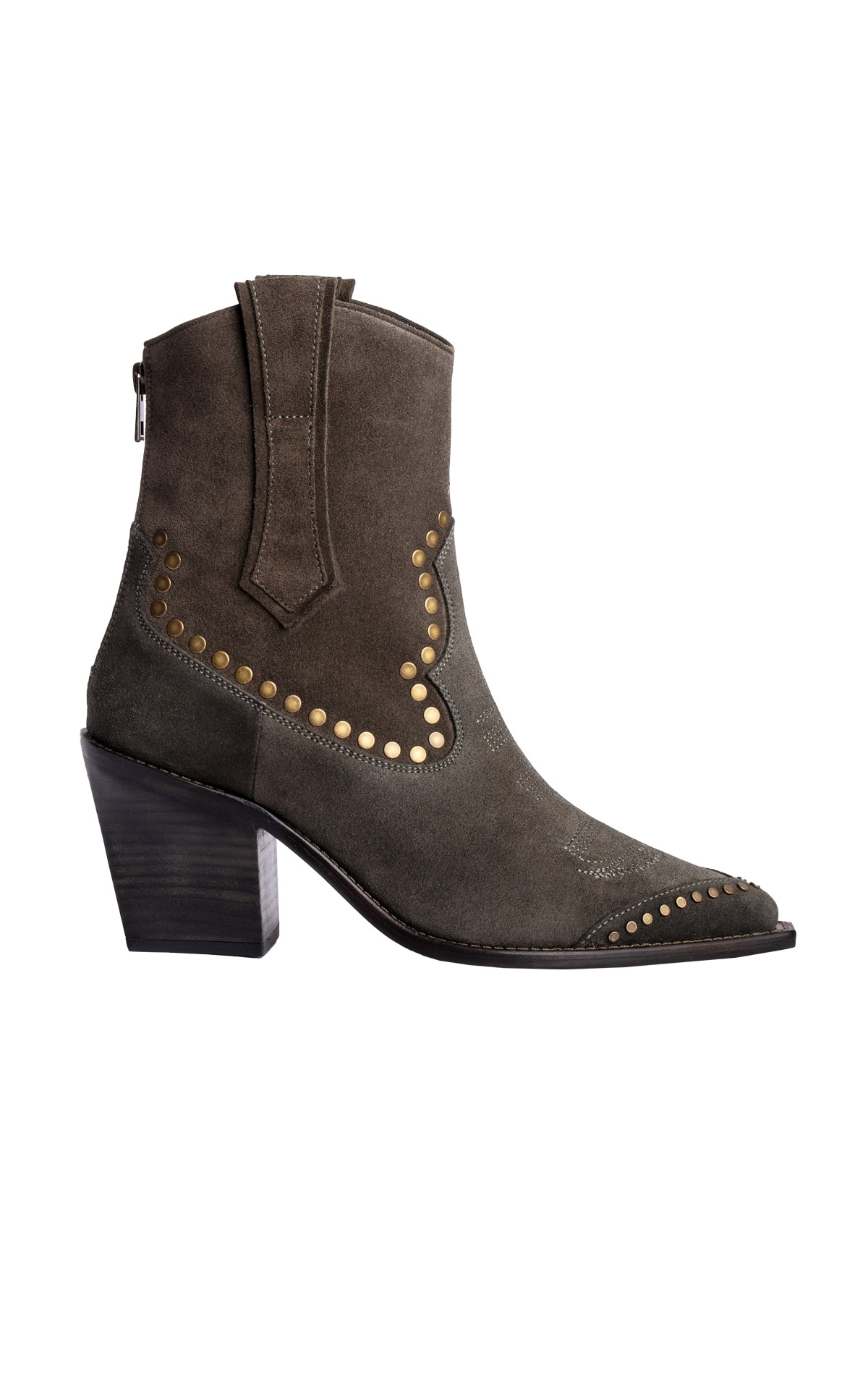 Brown suede cowboy boot  Zadig & Voltaire outlet barcleona la roca village