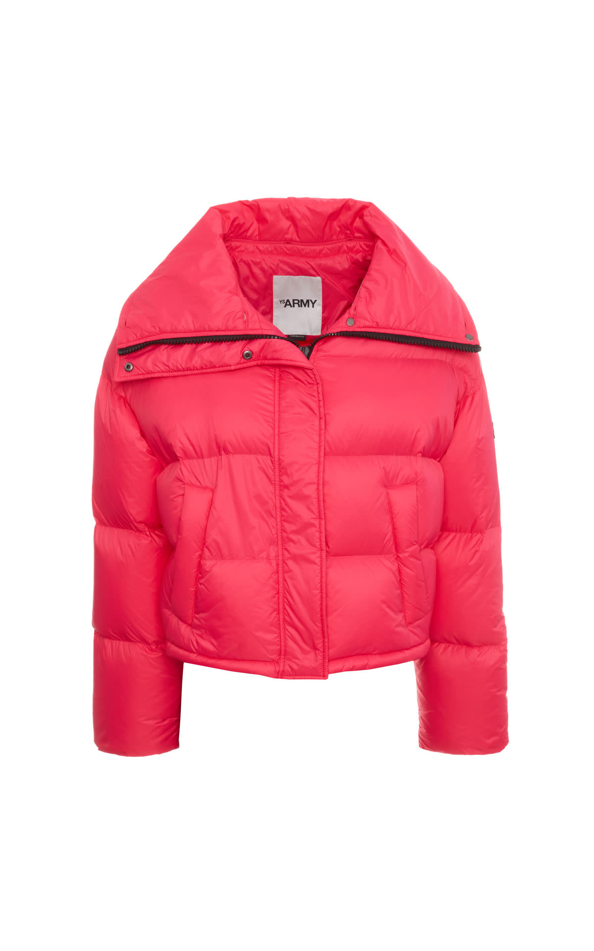 Yves Salomon Crop puffer with removable collar from Bicester Village