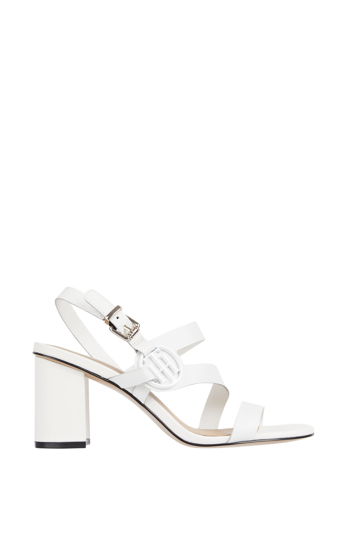 White sandals with mini heel Tommy Hilfiger