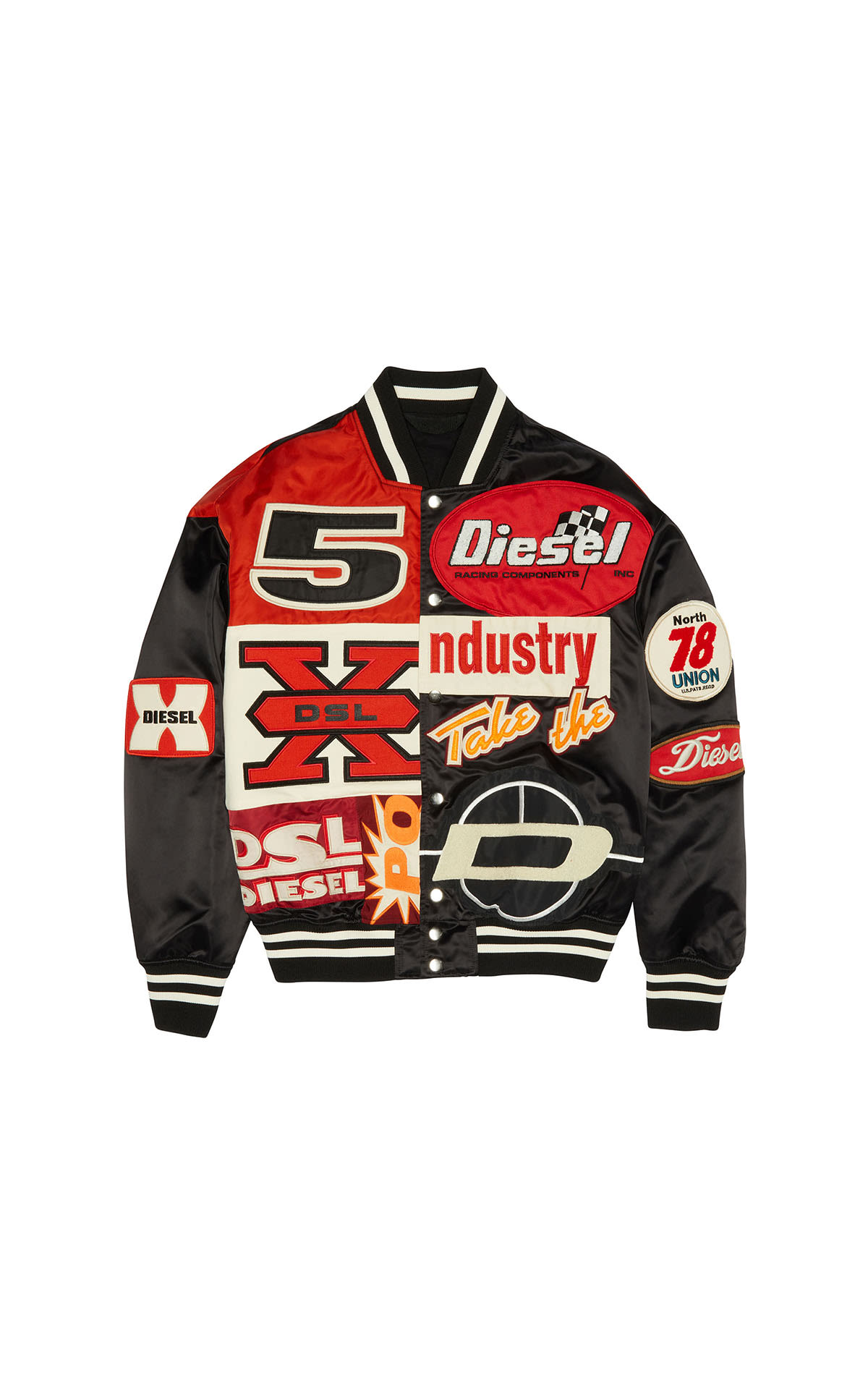 Diesel multicoloured patterned bomber jacket