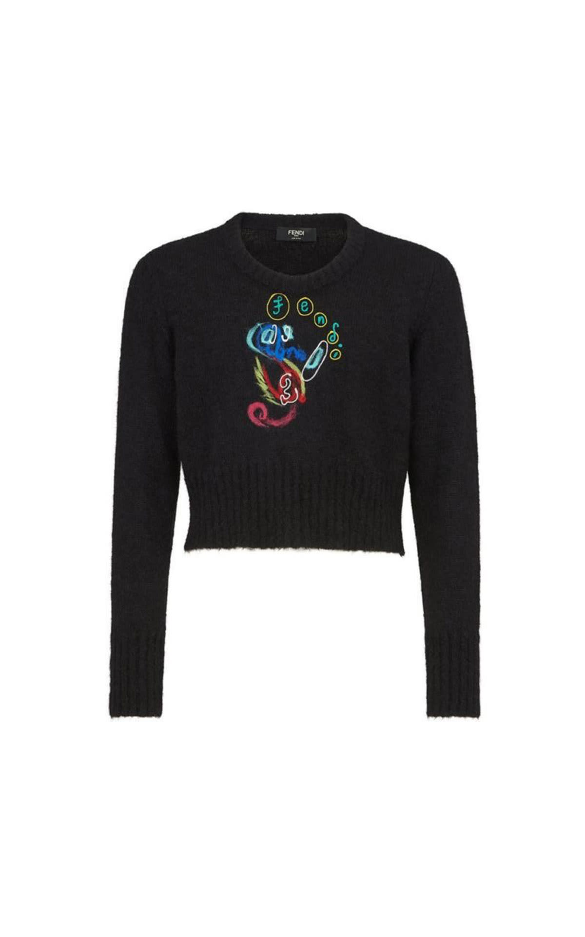 Fendi Abstract motif design pullover from Bicester Village