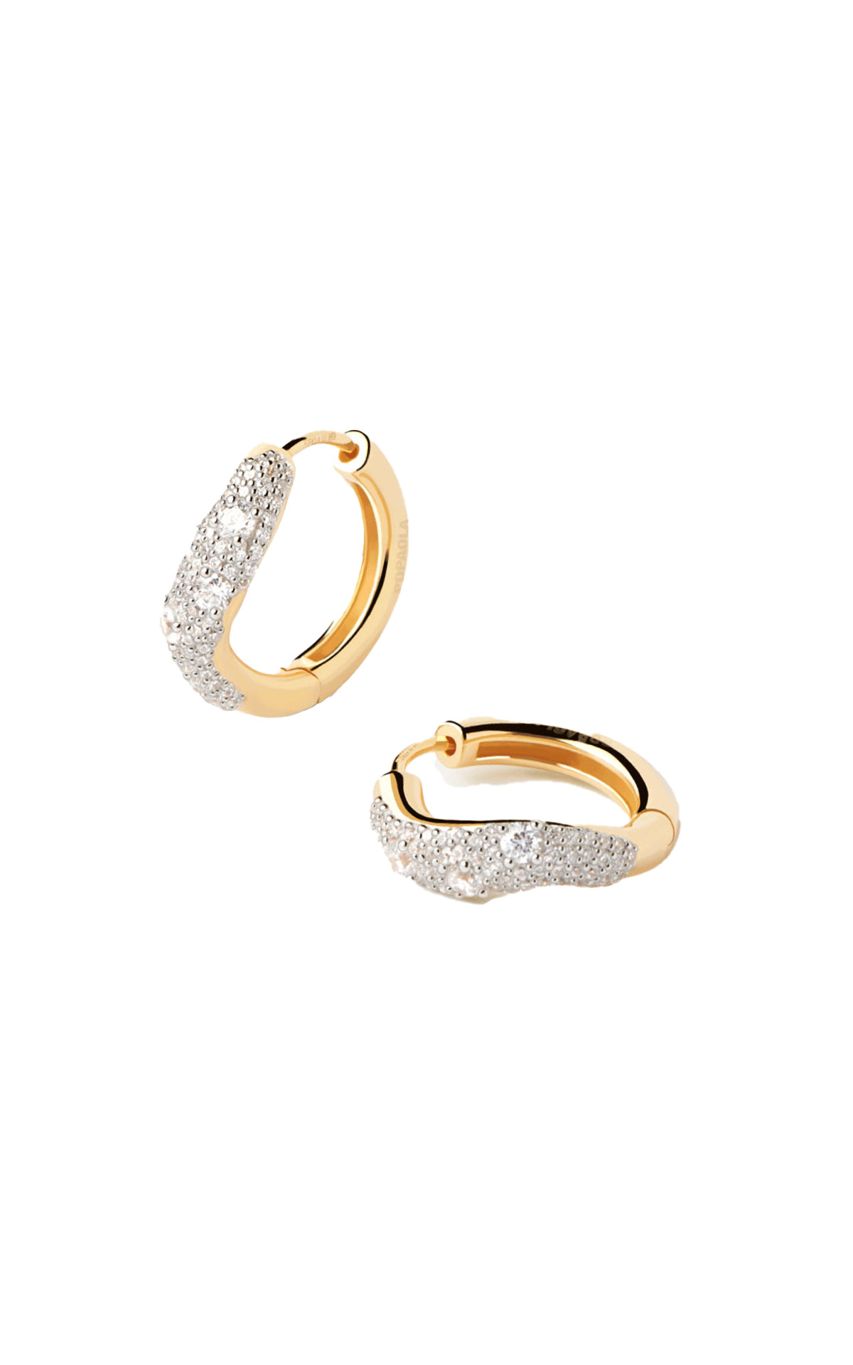 Gold hoop earrings with diamonds pdpaola outlet barcleona la roca village