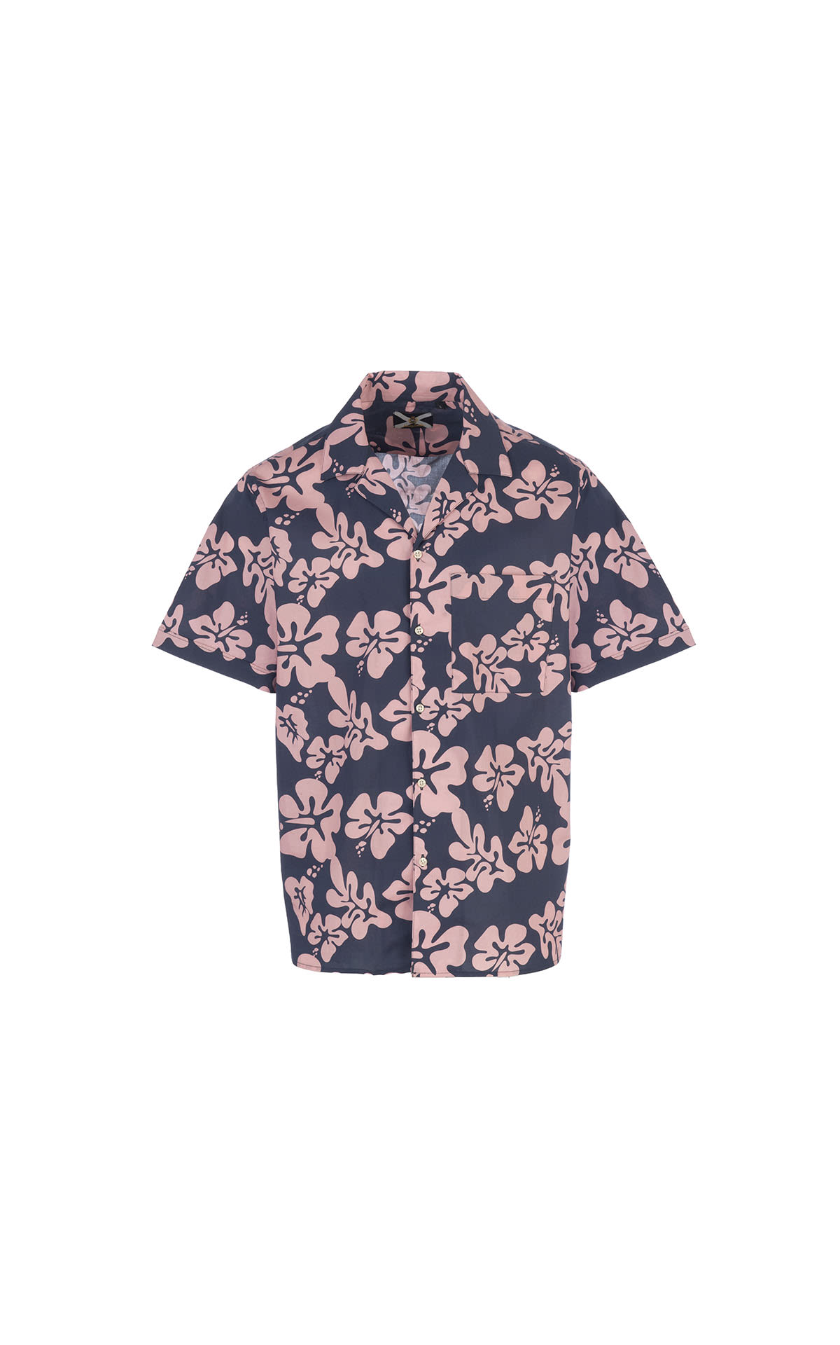 Floral shirt with short sleeves