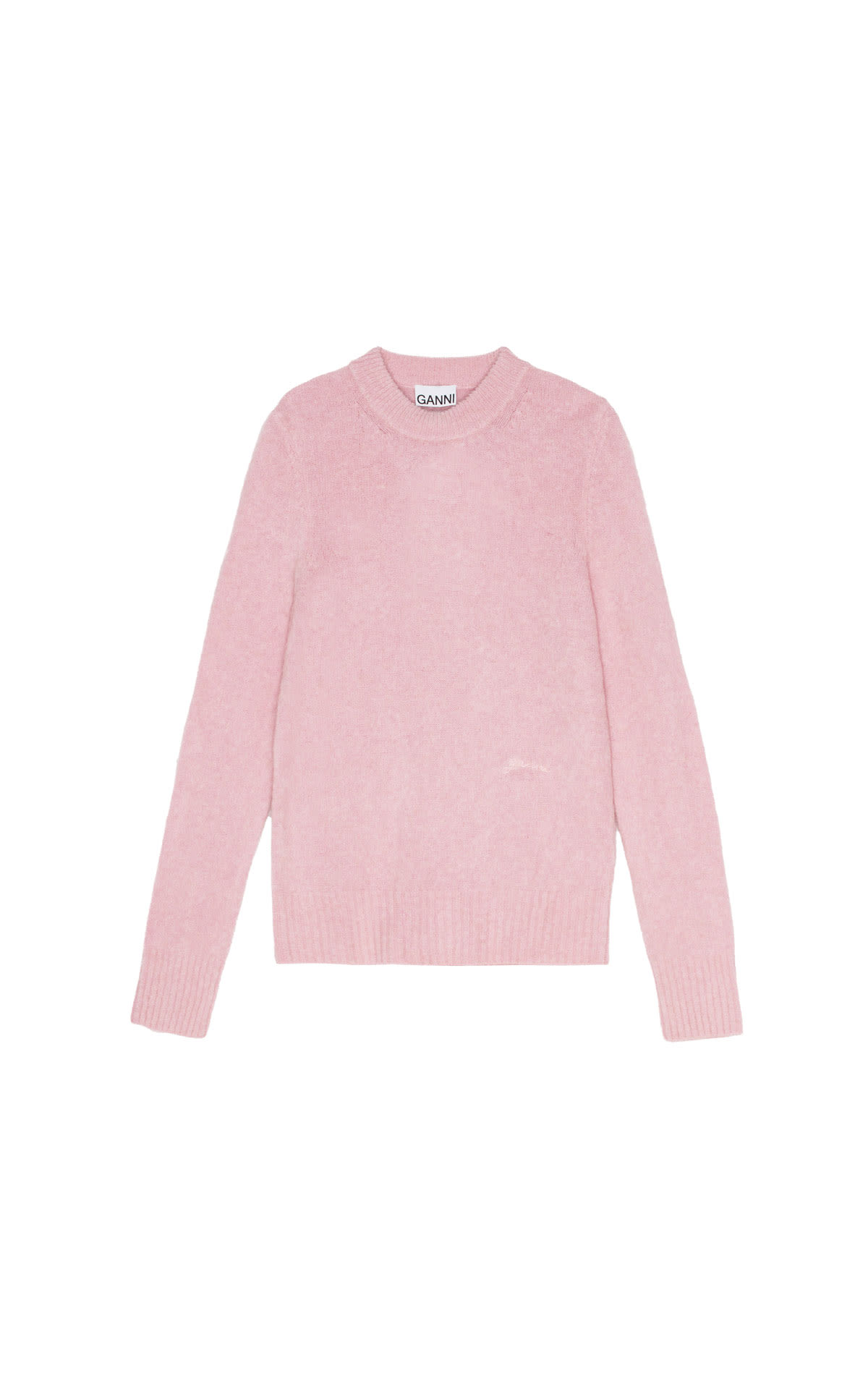 Ganni Alpaca blend pink jumper from Bicester Village