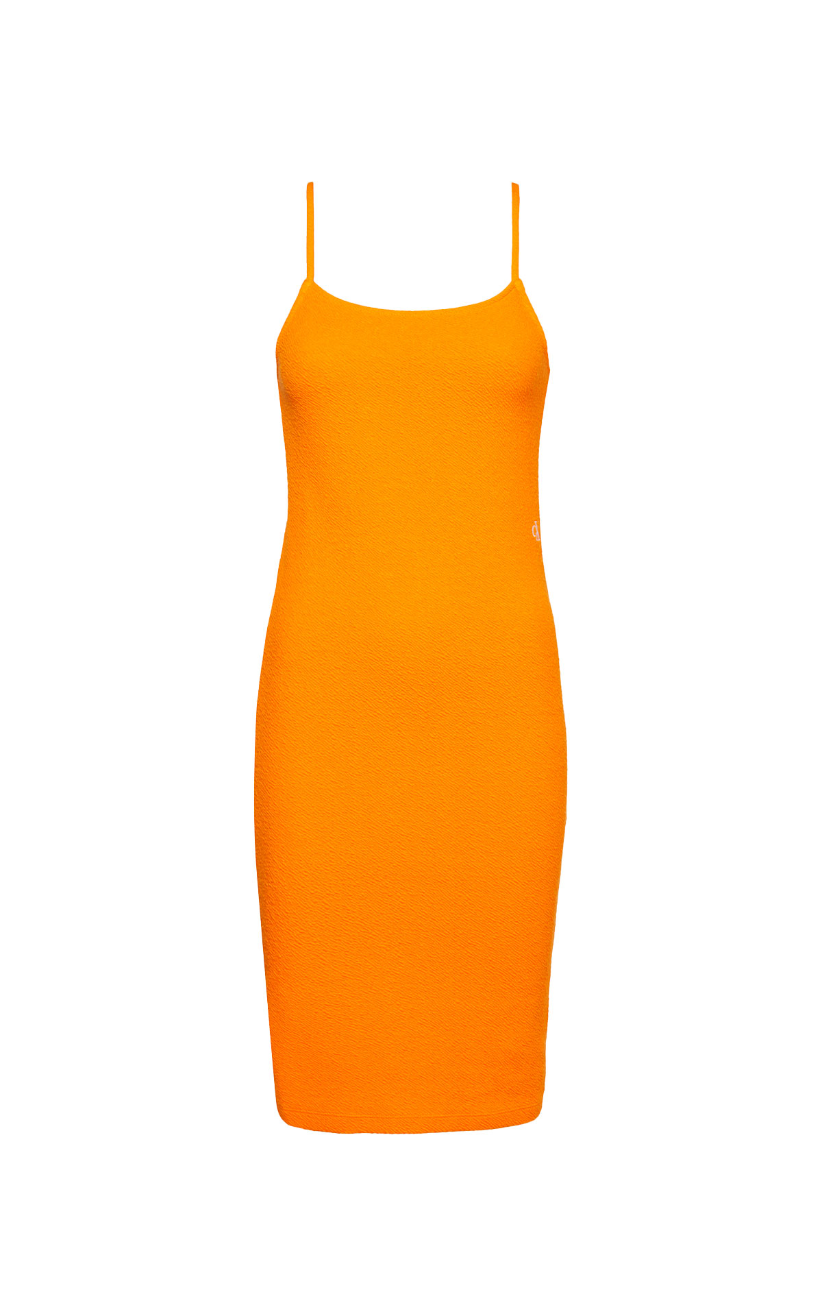 Orange strap dress Calvin Klein jeans outlet madrid las rozas village