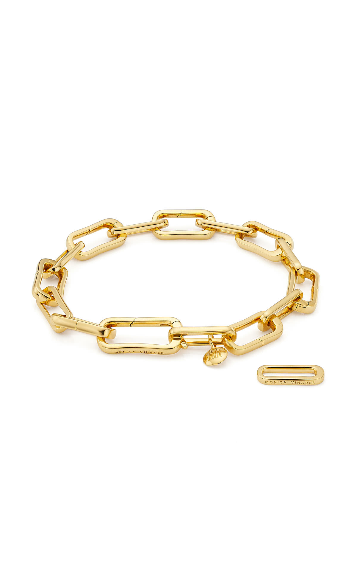 Monica Vinader Gold vermeil alta capture charm bracelet from Bicester Village