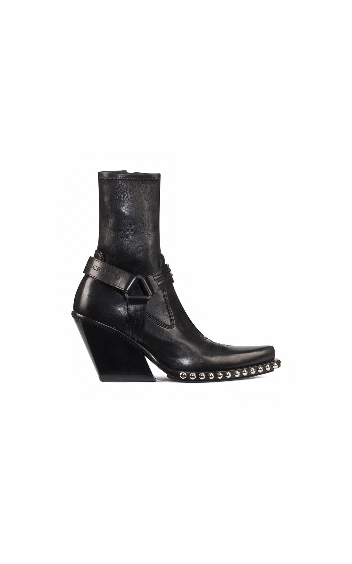 Ermanno Scervino Texan ankle boots in black leather