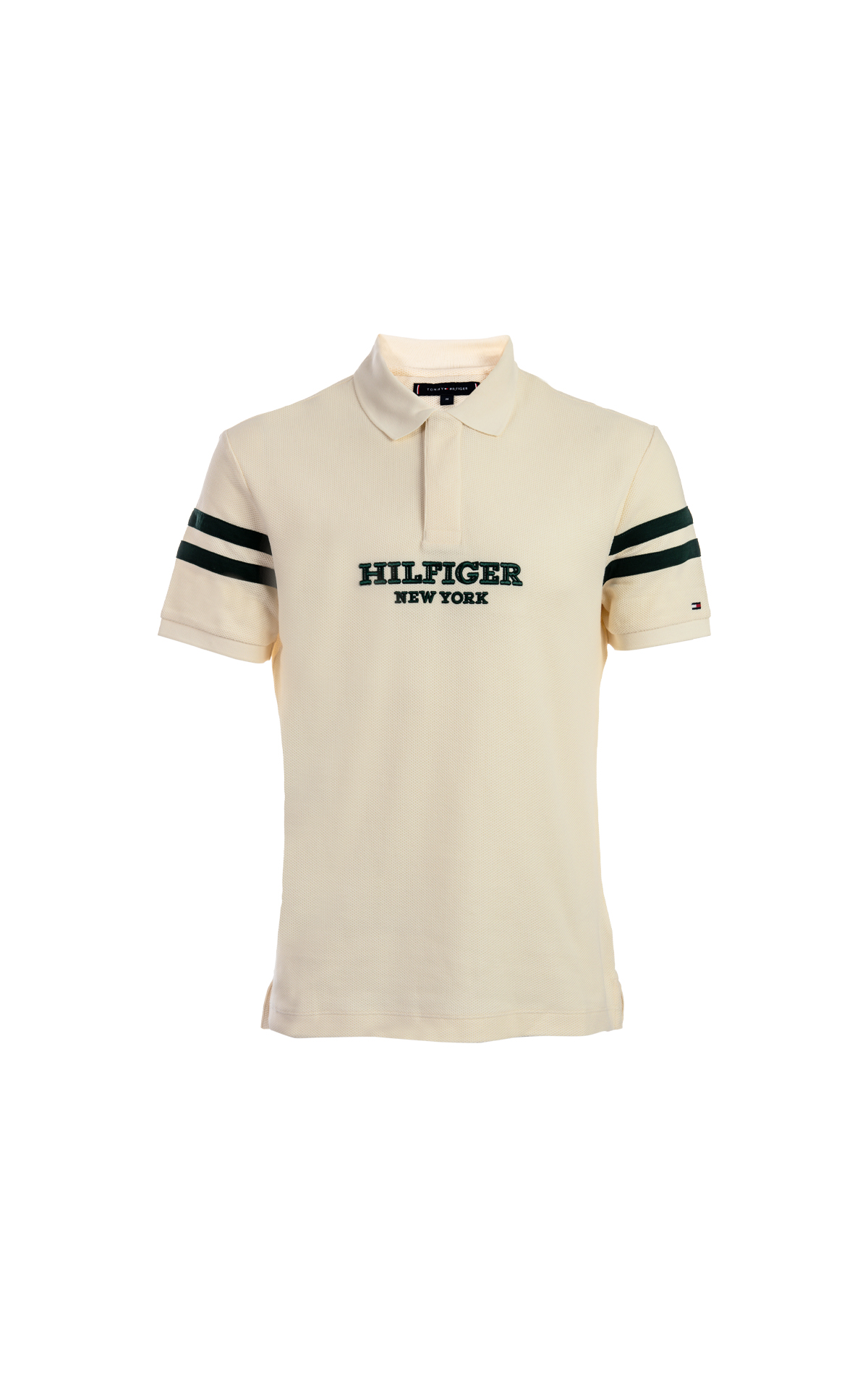 Tommy Hilfiger cream and black polo shirt