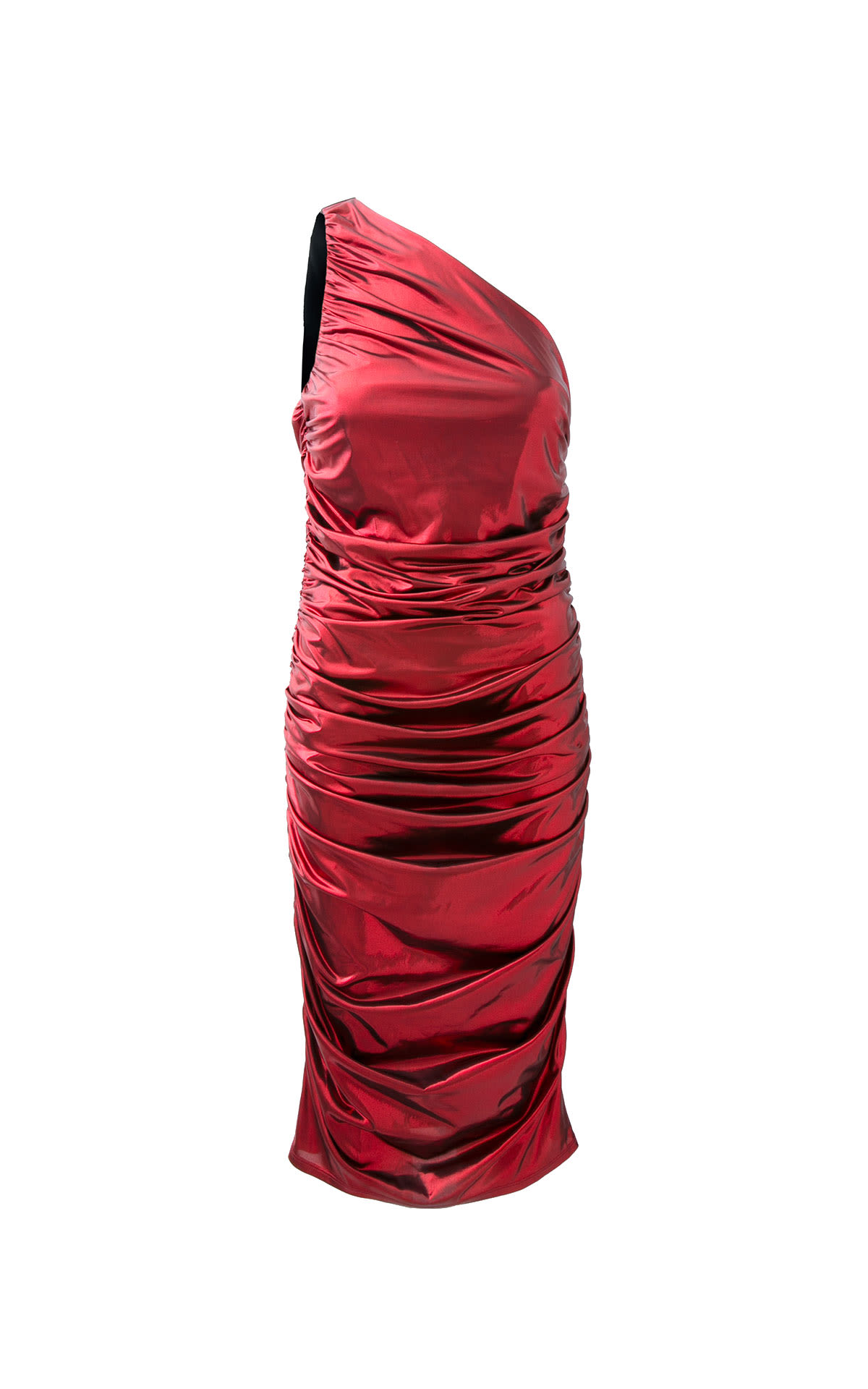 Vestido brillante rojo DKNY
