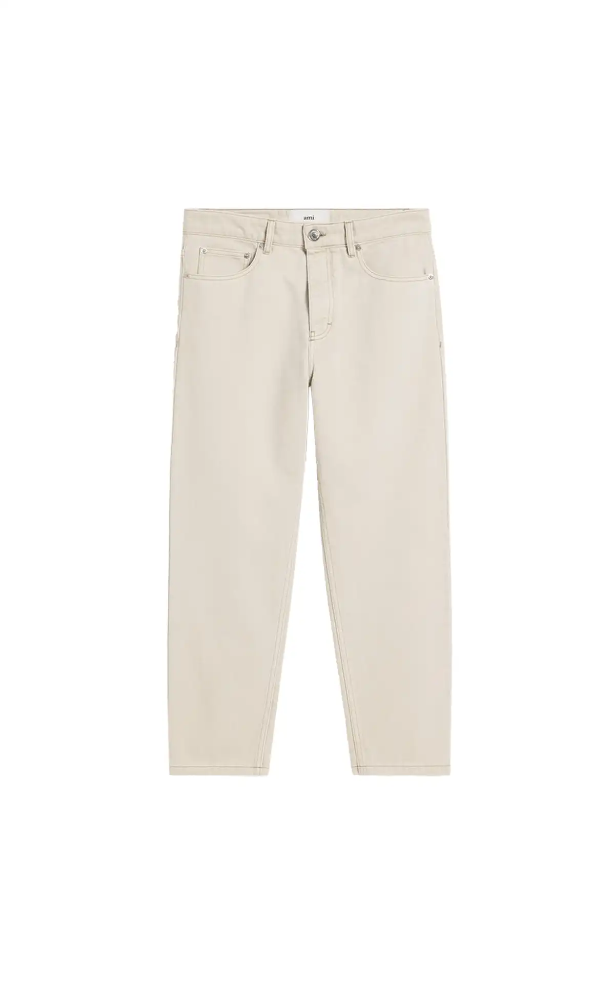 Ami Paris Jean Tapered fit beige homme La Vallée Village