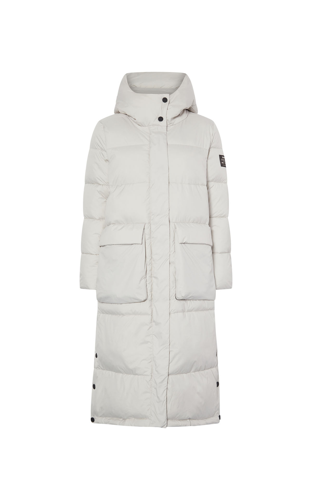 Long gray feather coat ecoalf outlet madrid las rozas village