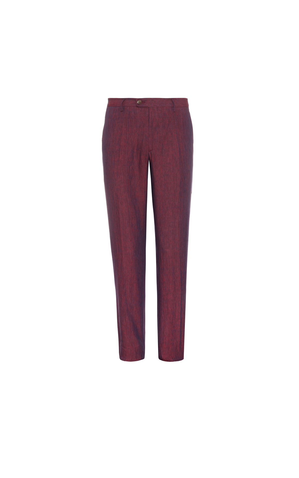 Etro  Men's burgundy linen trousers from Bicester Village
