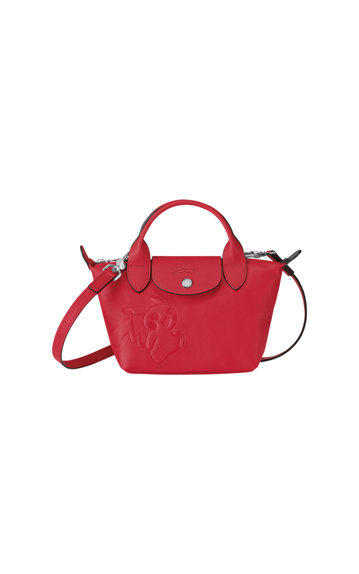 Longchamp Le pliage cuir pokemon top handle bag with detachable strap from Bicester Village