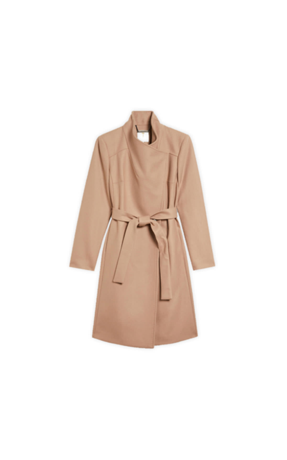 Ted Baker Long wool wrap coat natural from Bicester Village