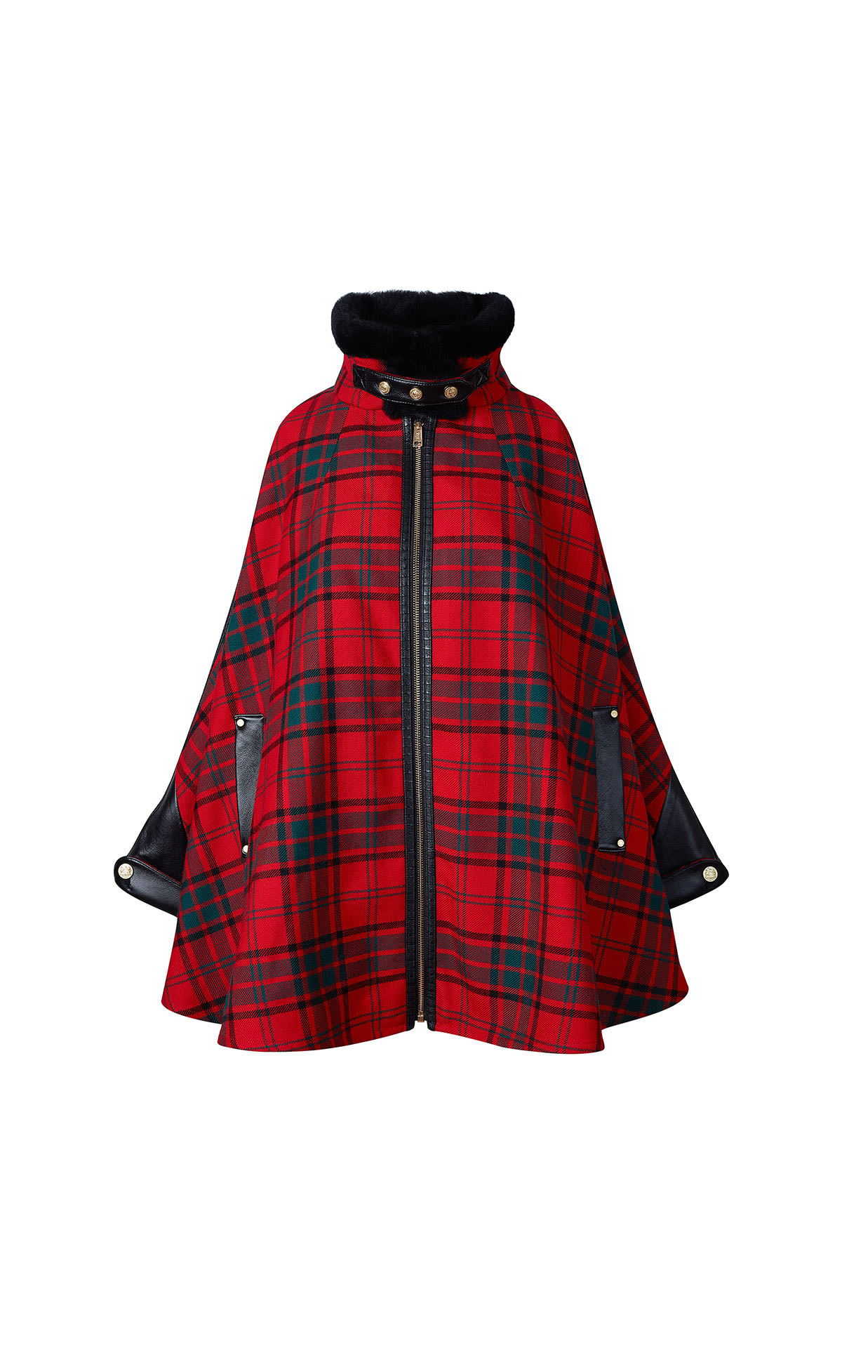 Holland Cooper Chiltern cape red tartan from Bicester Village