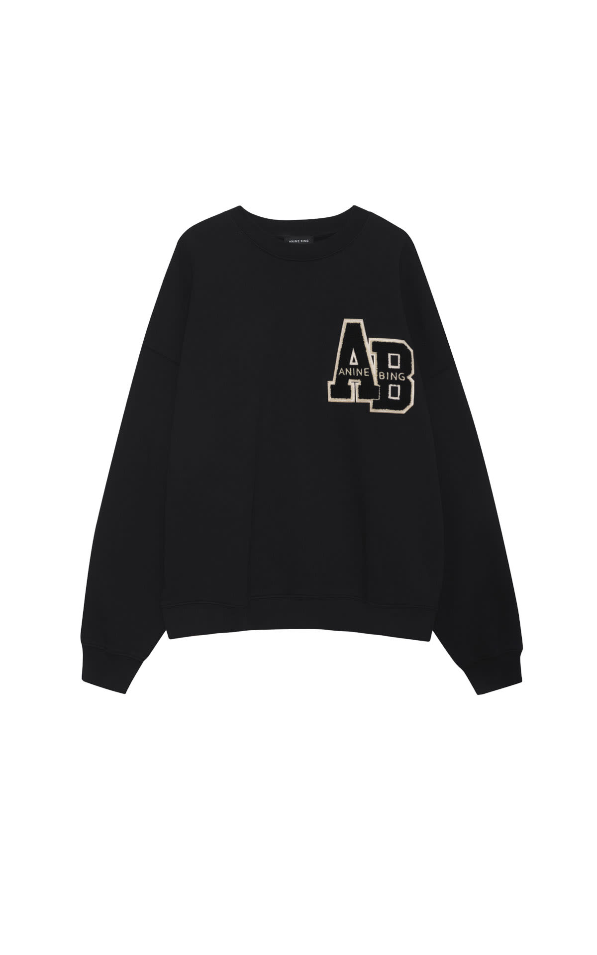 Anine Bing Miles oversized sweatshirt letterman from Bicester Village