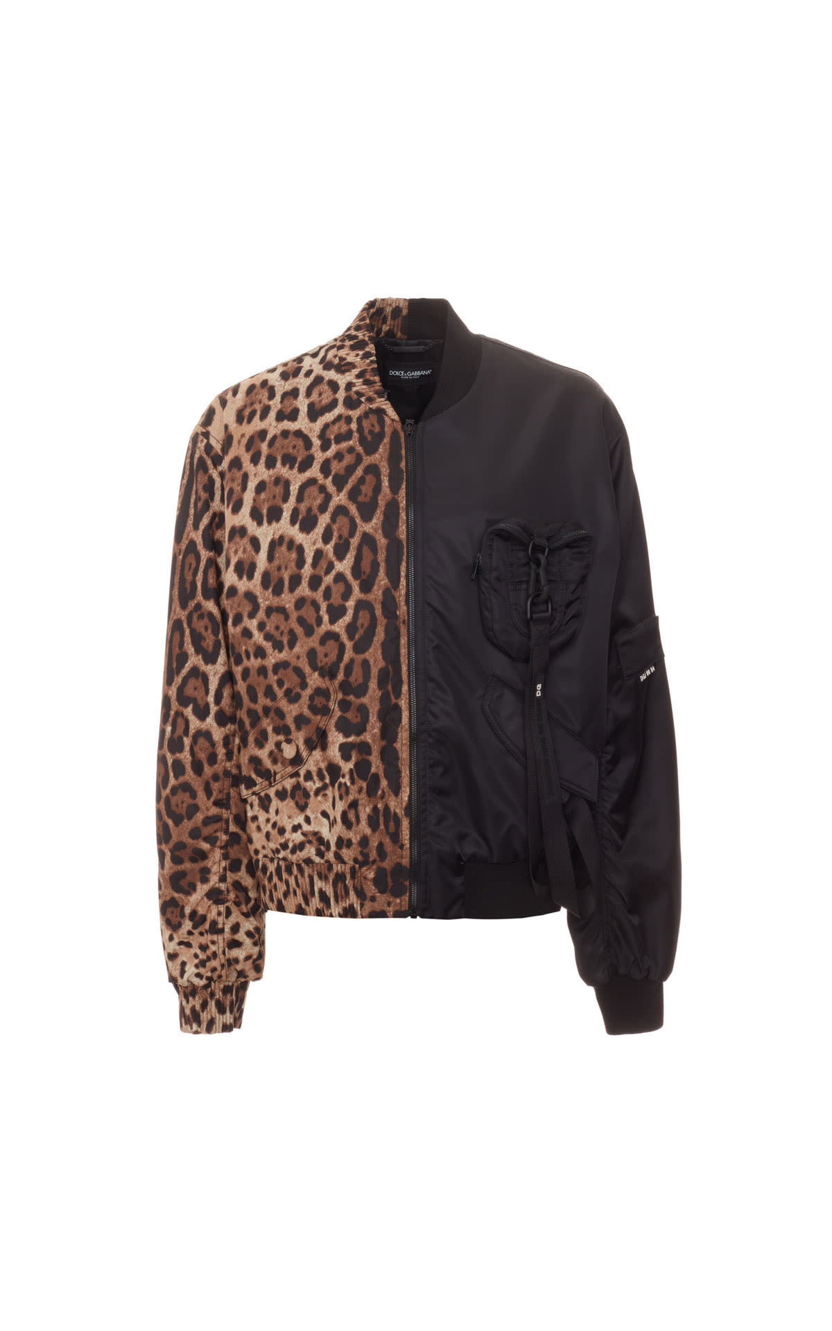 Dolce & Gabbana Leopard printed silk bomber jacket from Bicester Village