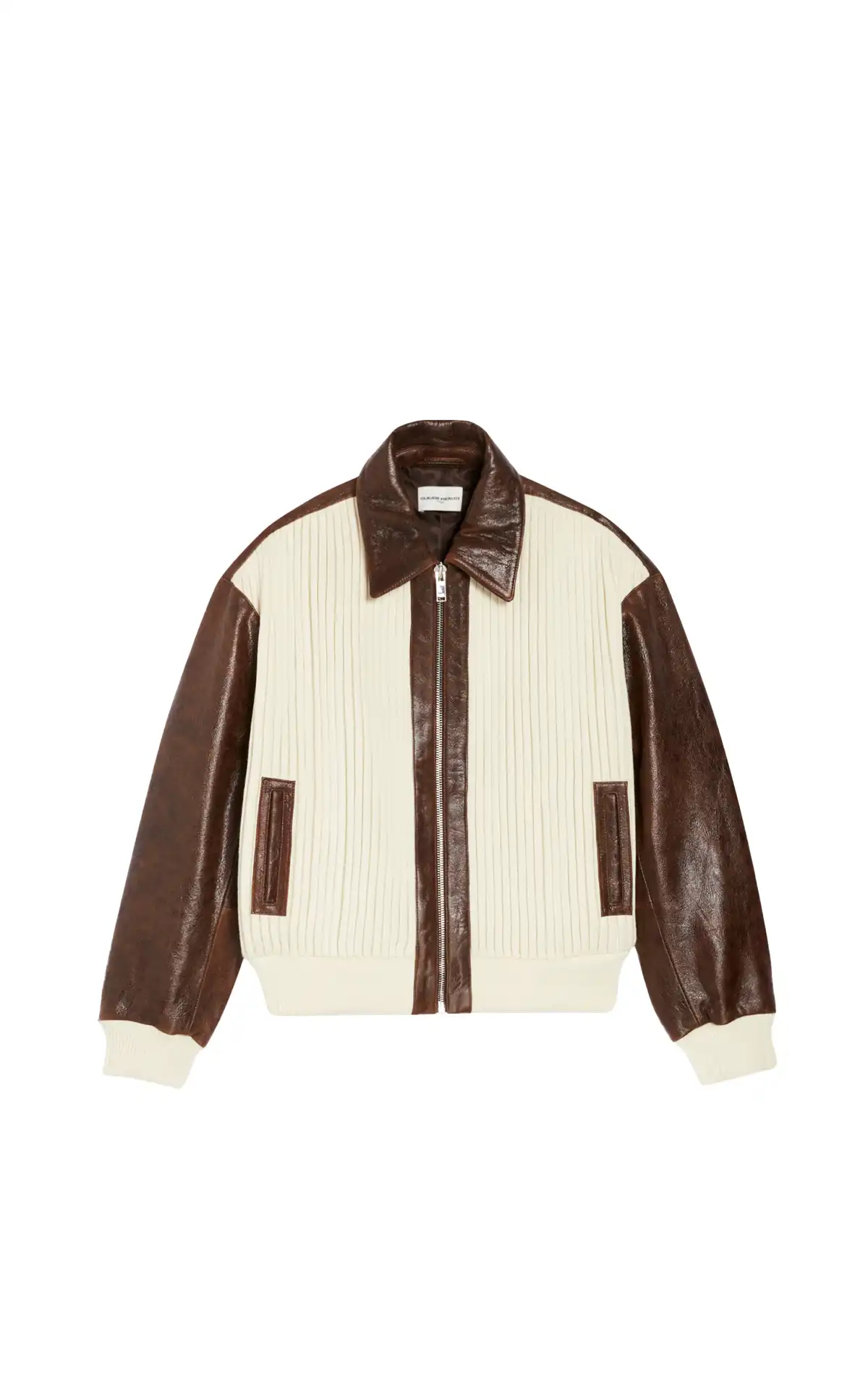 Claudie Pierlot Bomber bi-matière marron La Vallée Village