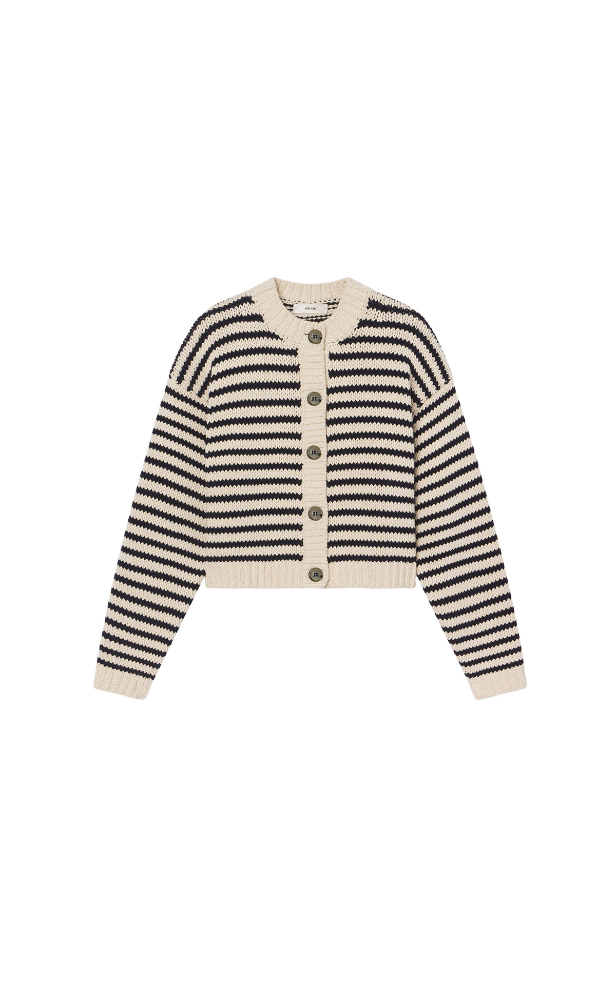 Frame The striped chunky femme cardi from Bicester Village