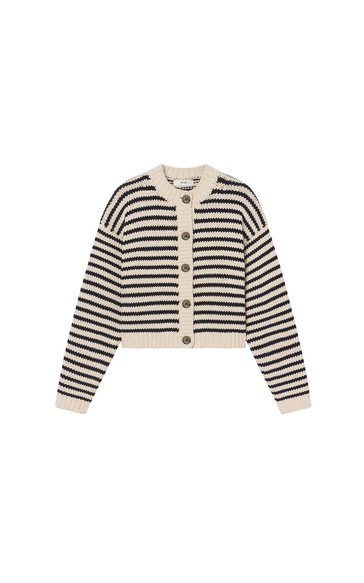 Frame The striped chunky femme cardi from Bicester Village