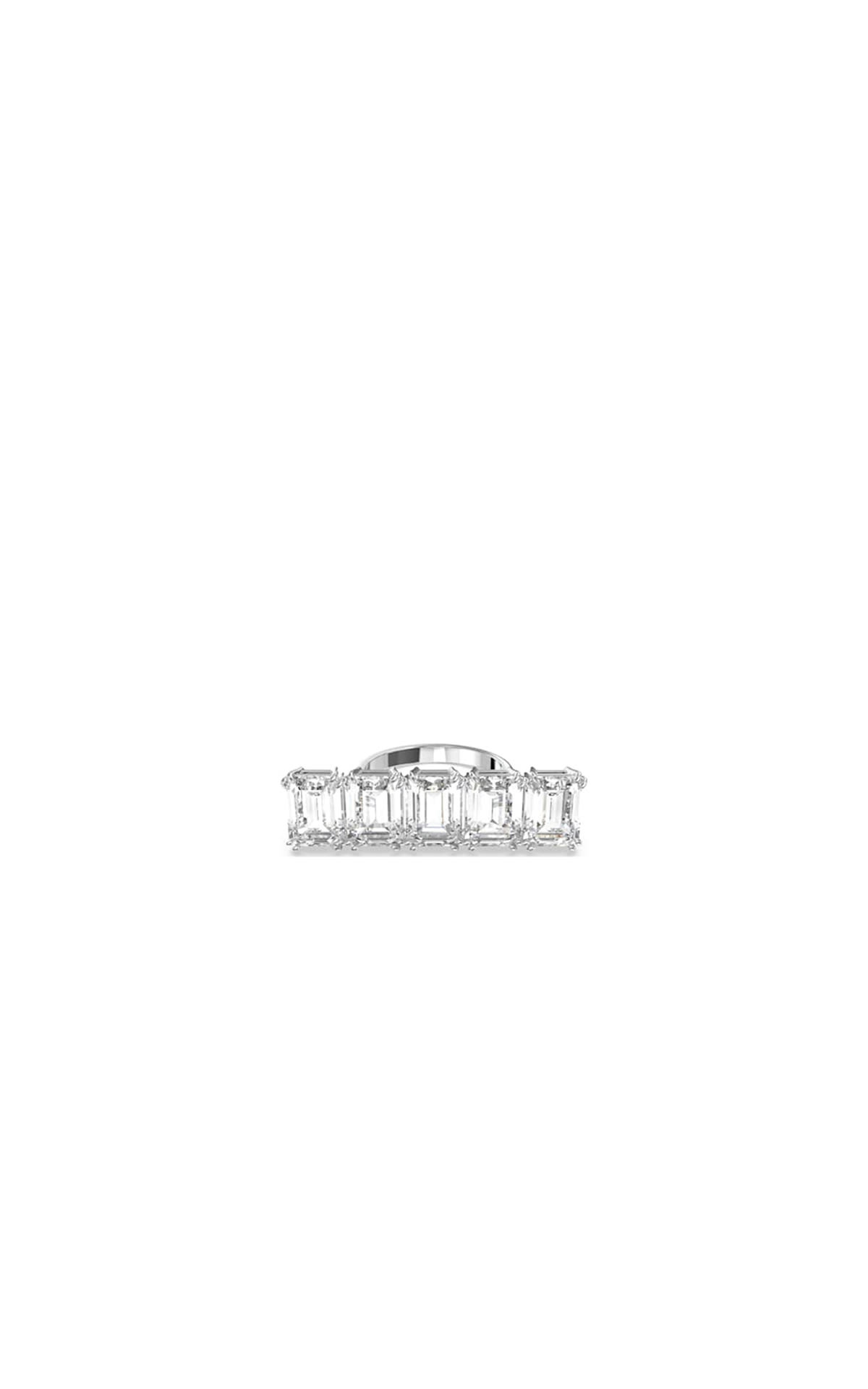 Anello cocktail Millenia con taglio ottagonale placcato in rodio Swarovski