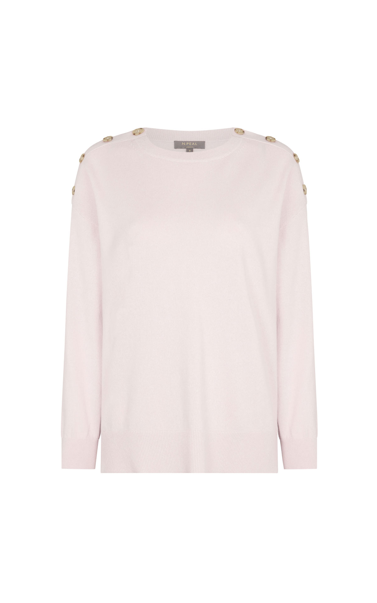 N Peal Button shoulder sweater from Bicester Village