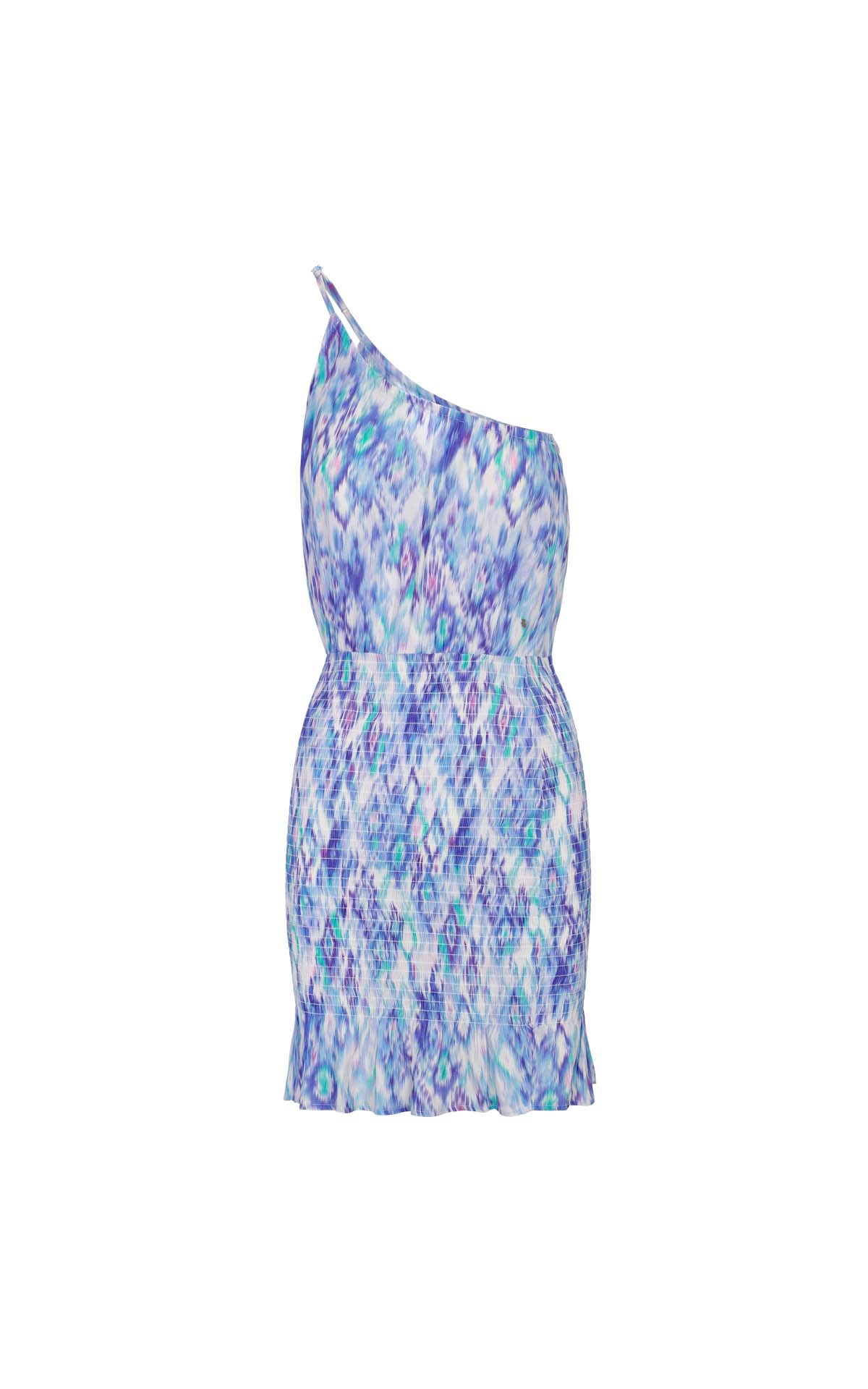 Blue printed asymmetrical dress brownie outlet barcelona la roca village