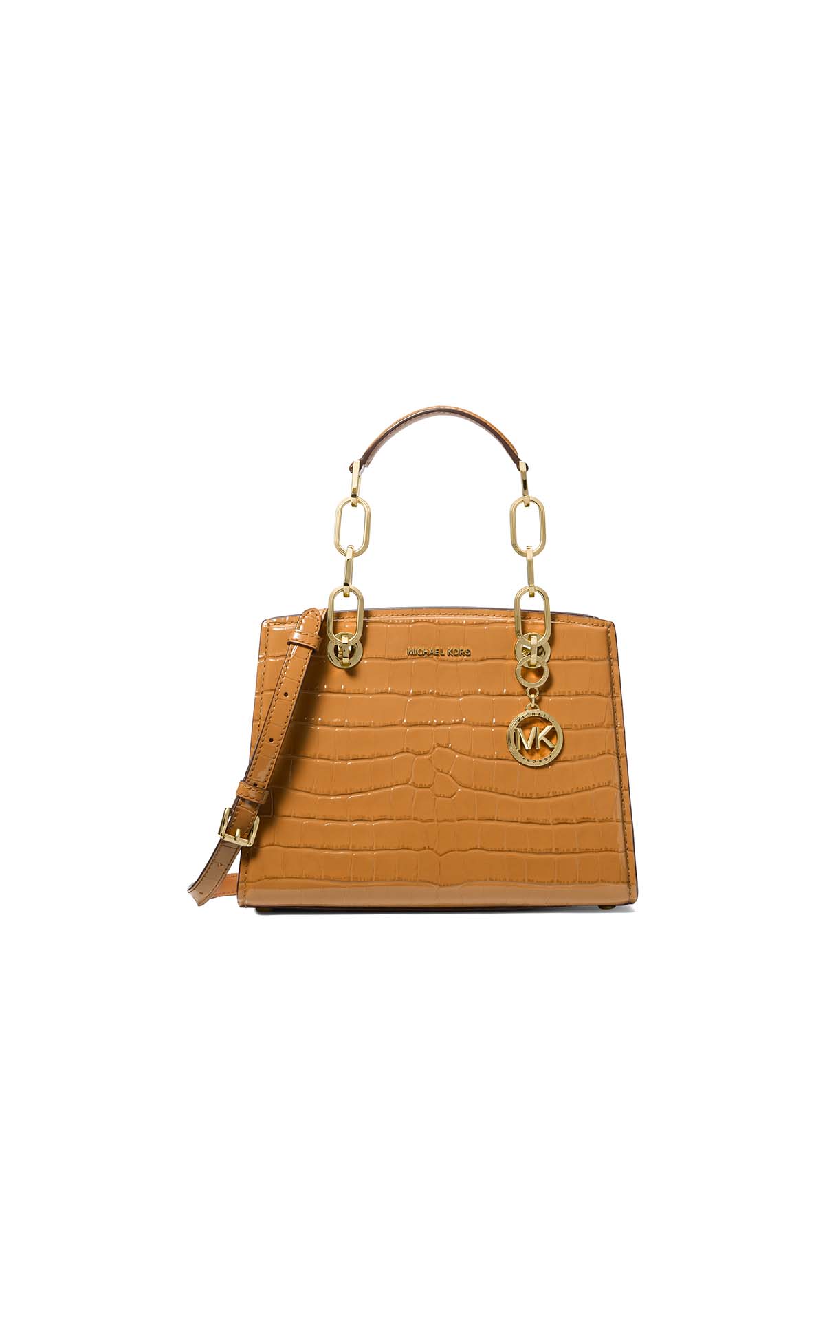 Handbag with orange crocodile skin  Michael kors outlet madrid las rozas village