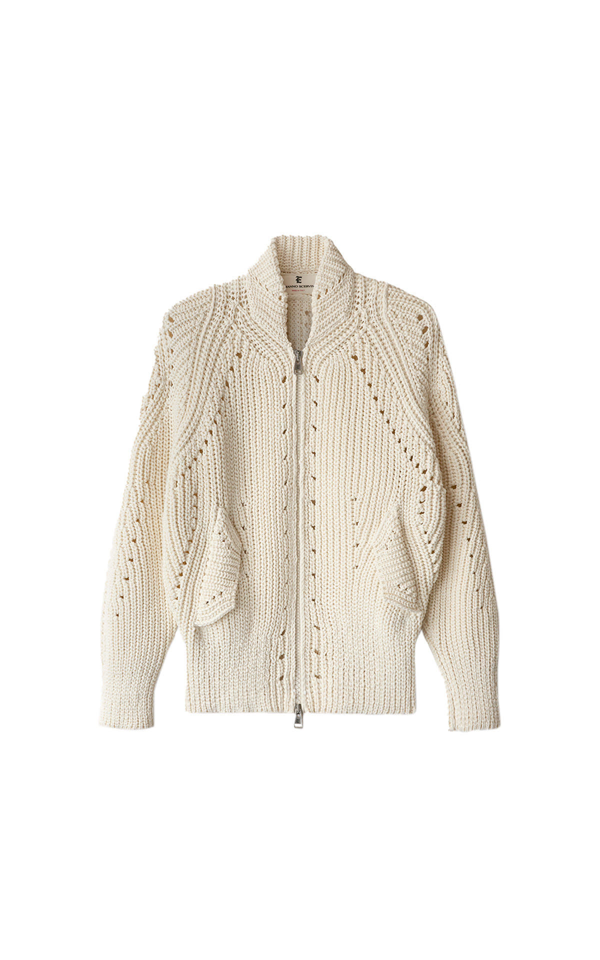Ermanno SCervino white bomber jacket