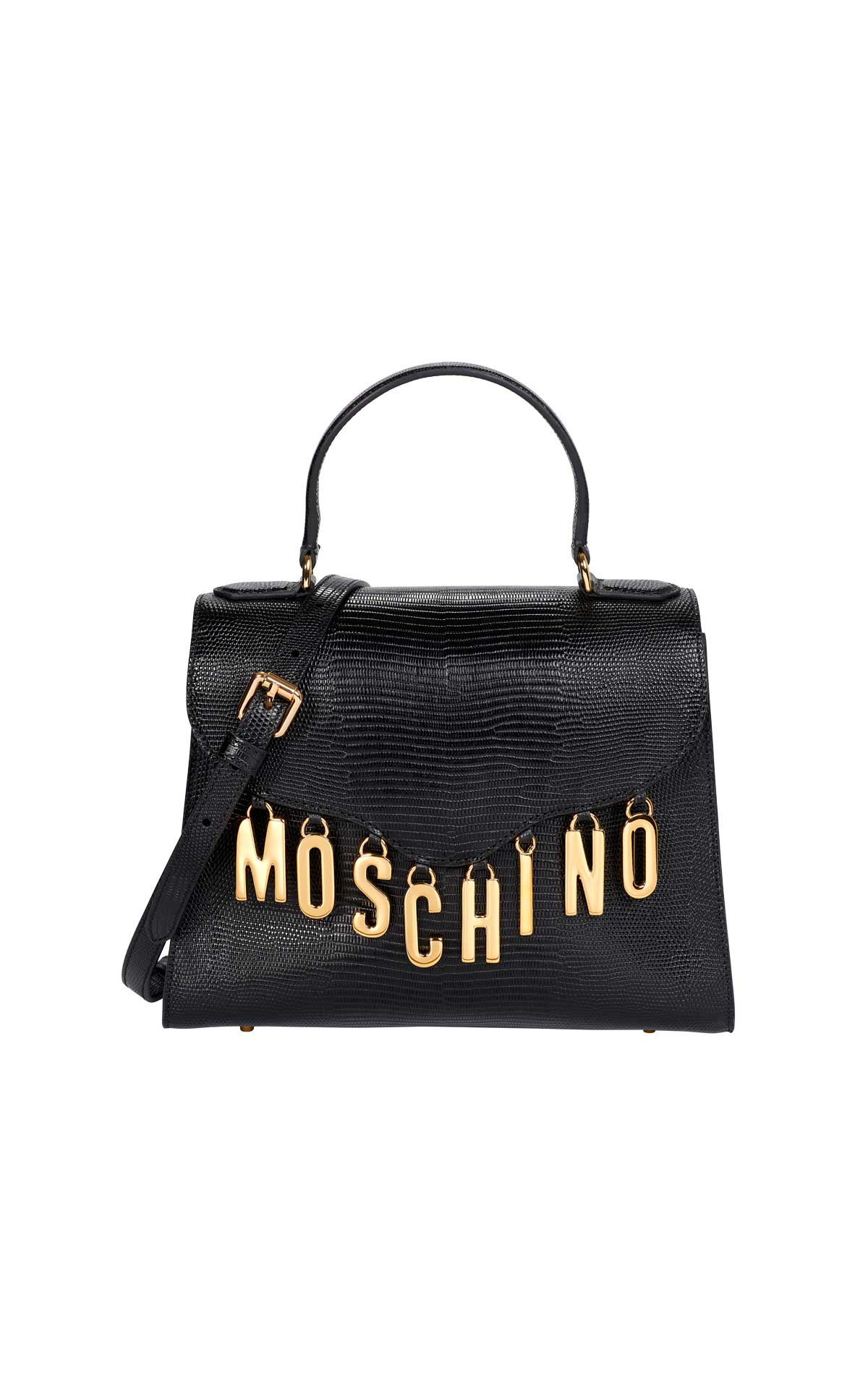 Mini black bag with top handle Moschino