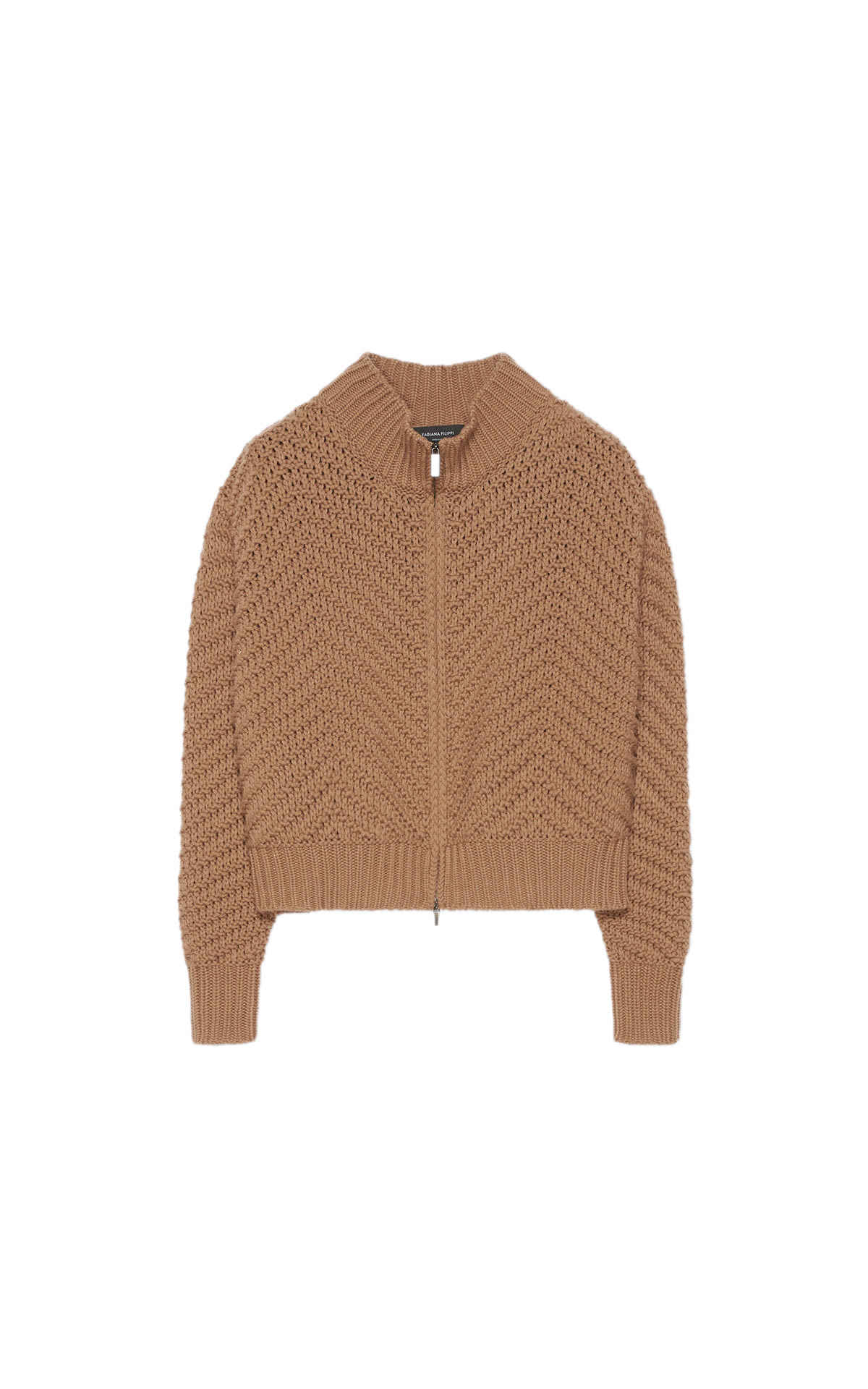 Fabiana Filippi Brown zip sweater
