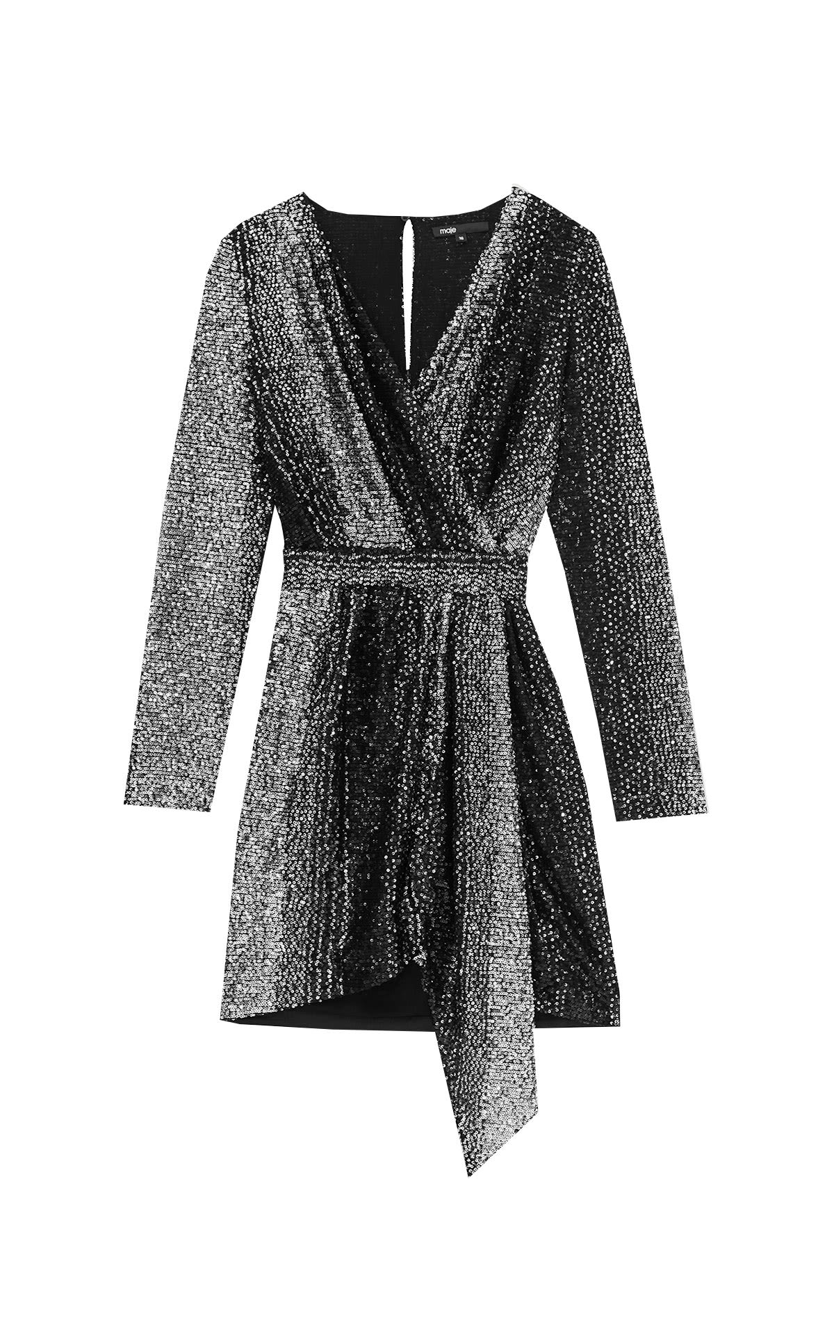 Two-tone sequin dress Maje