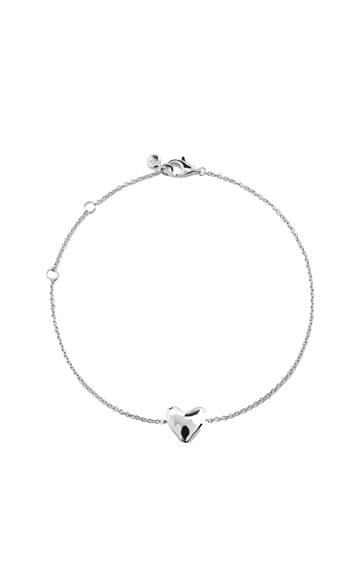Monica Vinader Sterling Silver Heart Station Chain Bracelet from Bicester Village