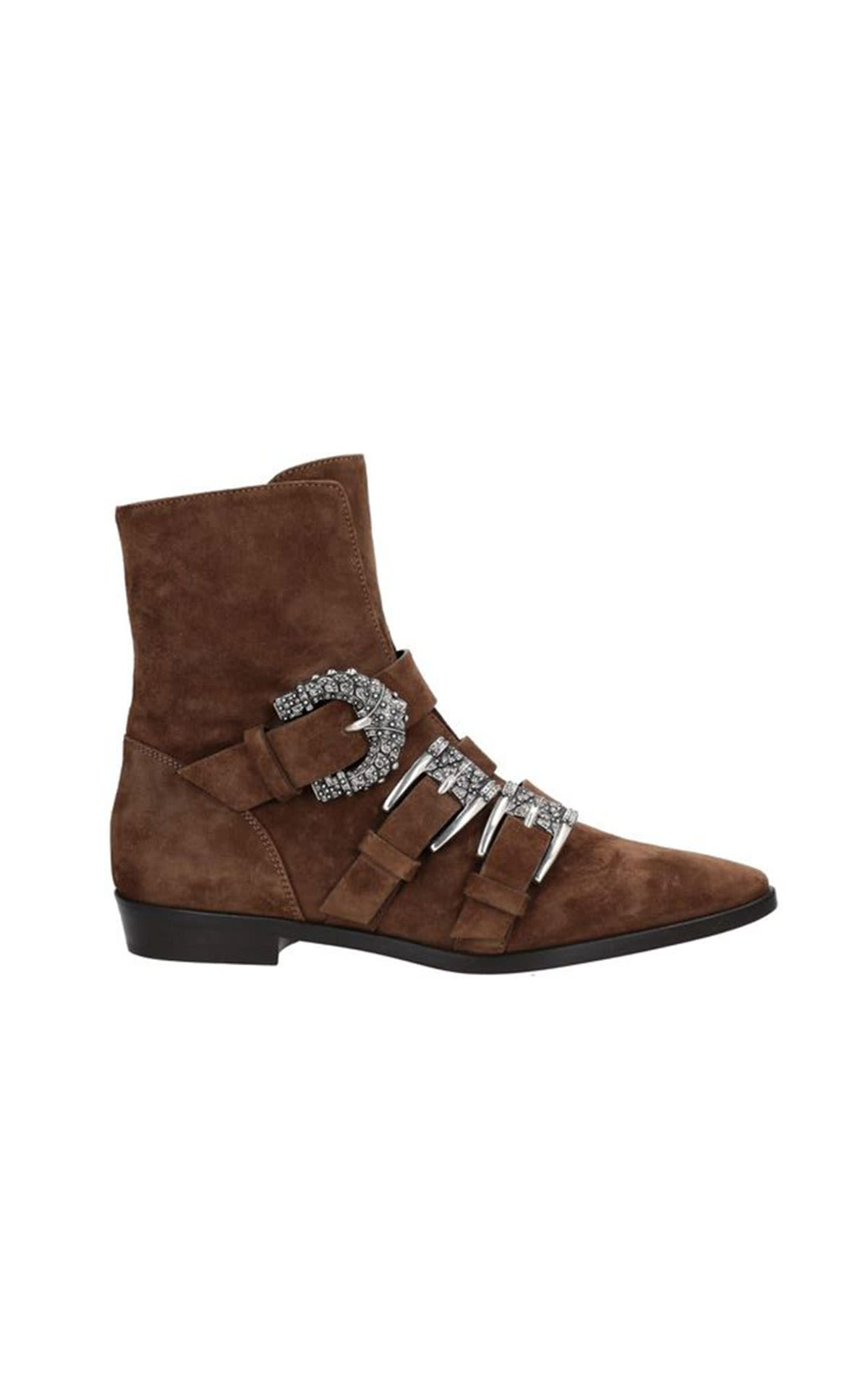 Brown leather ankle boot Etro