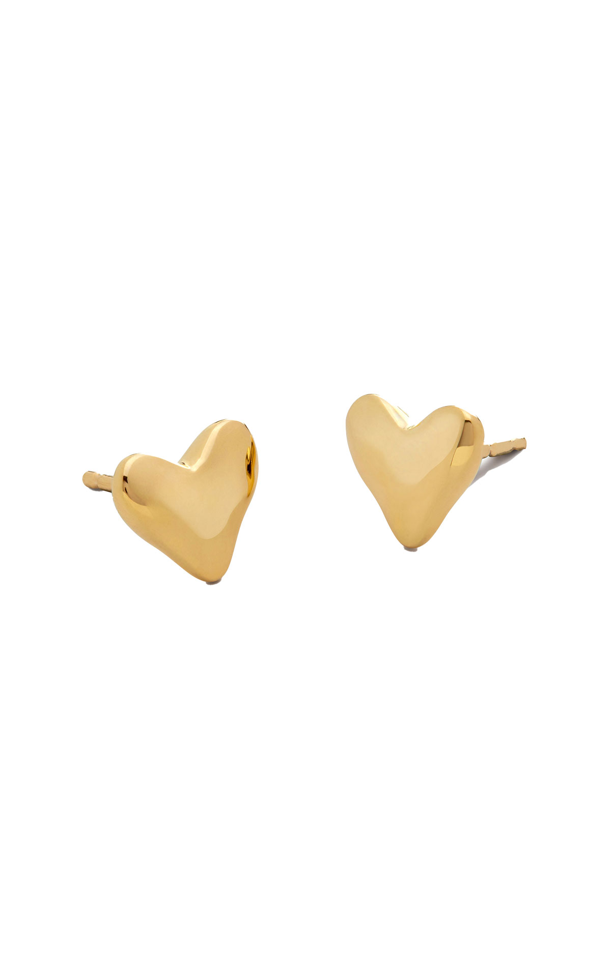 Monica Vinader 18K Gold Vermeil Heart Stud Earrings from Bicester Village