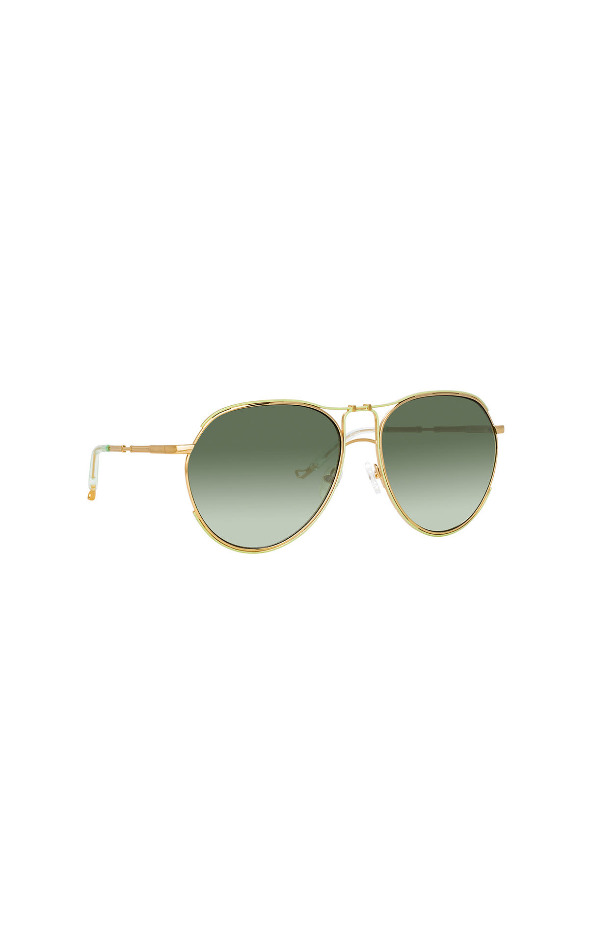 Linda Farrow Holly light gold, mint and green grad from Bicester Village