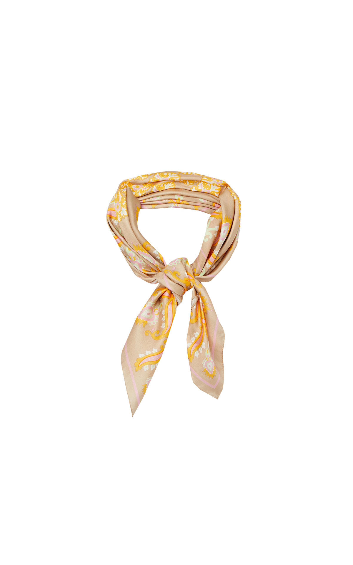 Printed silk scarf  sandro outlet