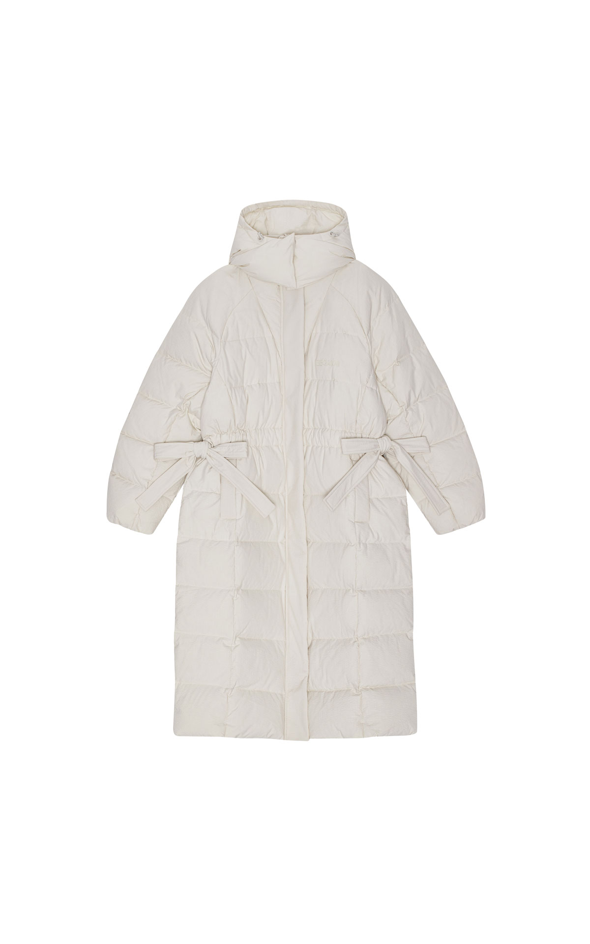 Ganni White tech puffer coat from Bicester Village