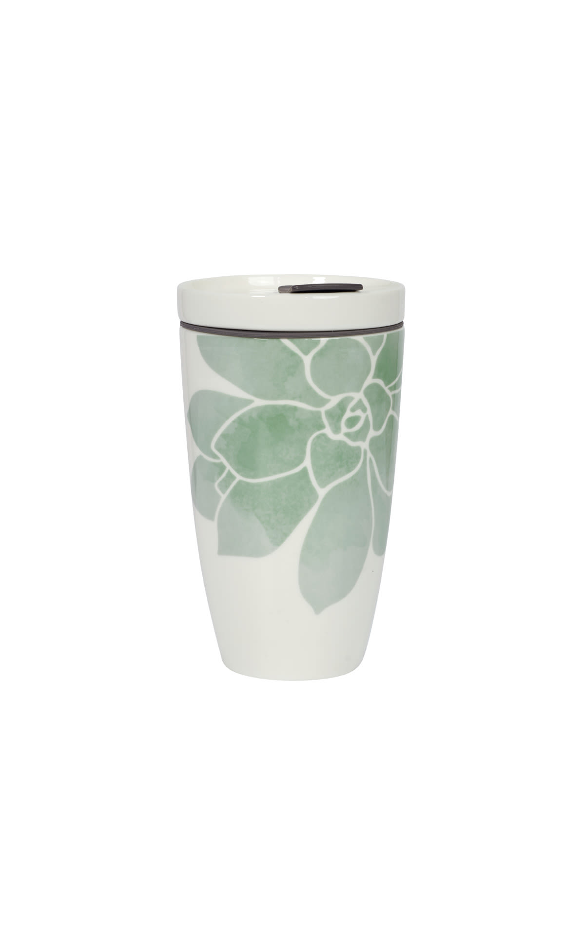 Ceramic tea cup with green flower Villeroy & Boch