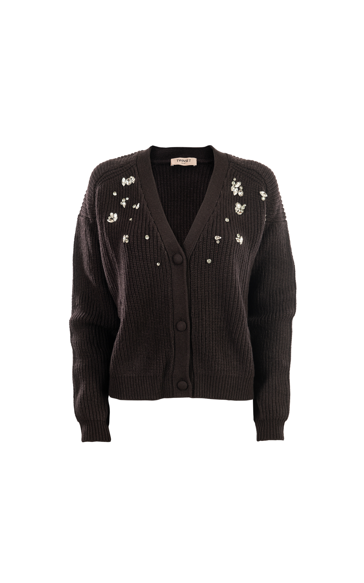Brown cardigan twinset